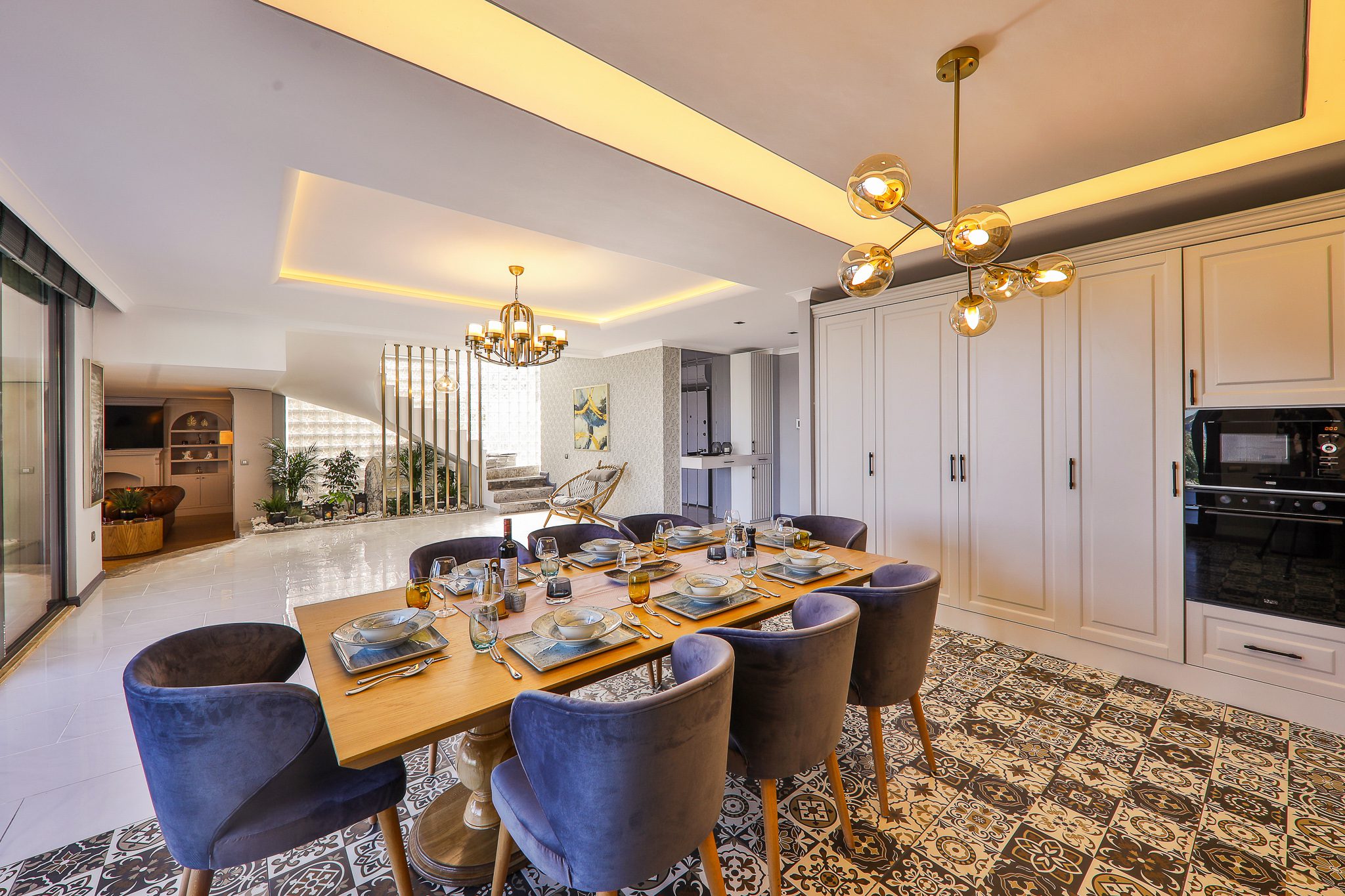 Kitchen and dining area in Villa Sandie, villas to rent in Kalkan, Turkey