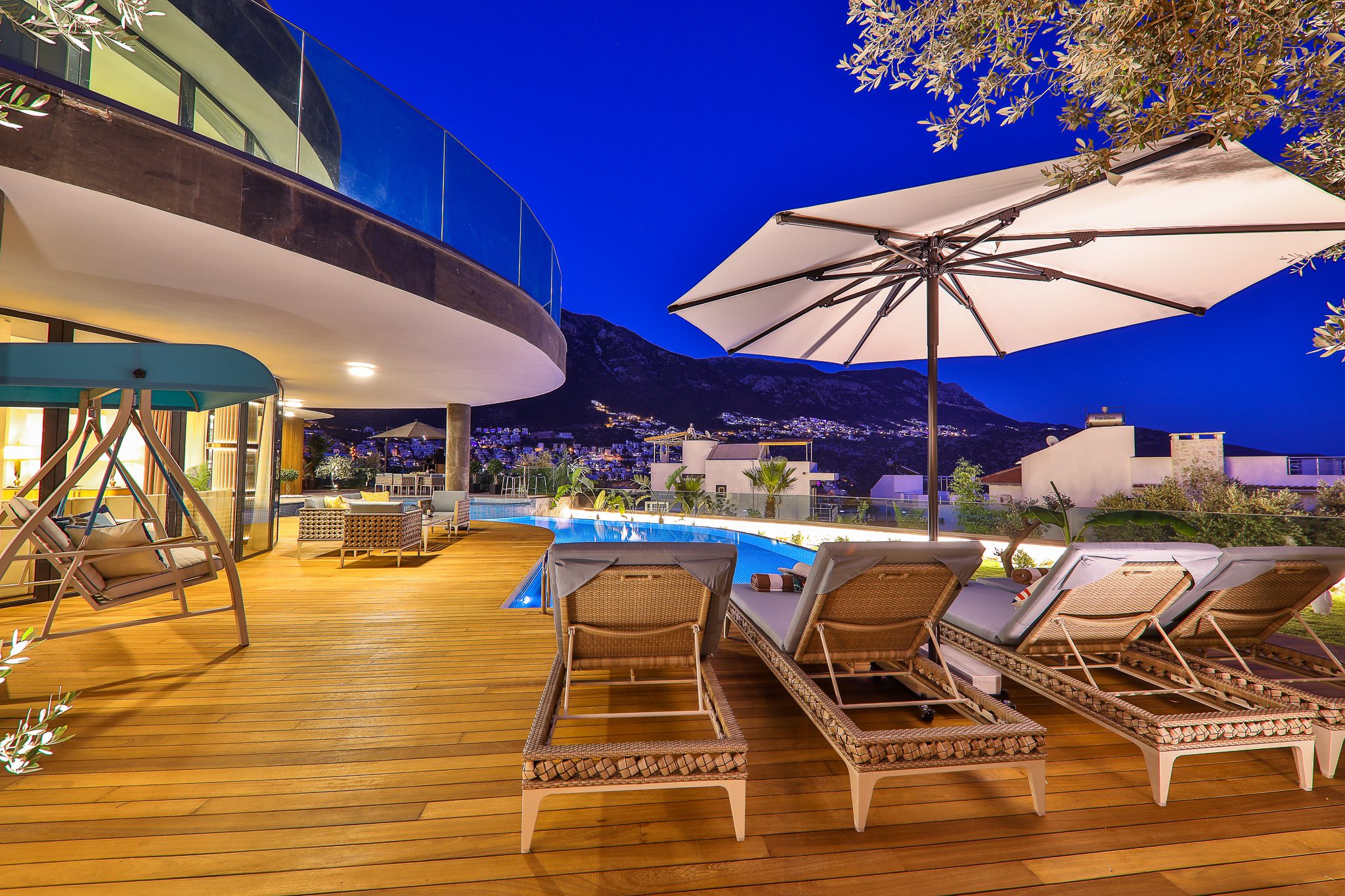 Sun loungers in Villa Sandie, villas to rent in Kalkan, Turkey