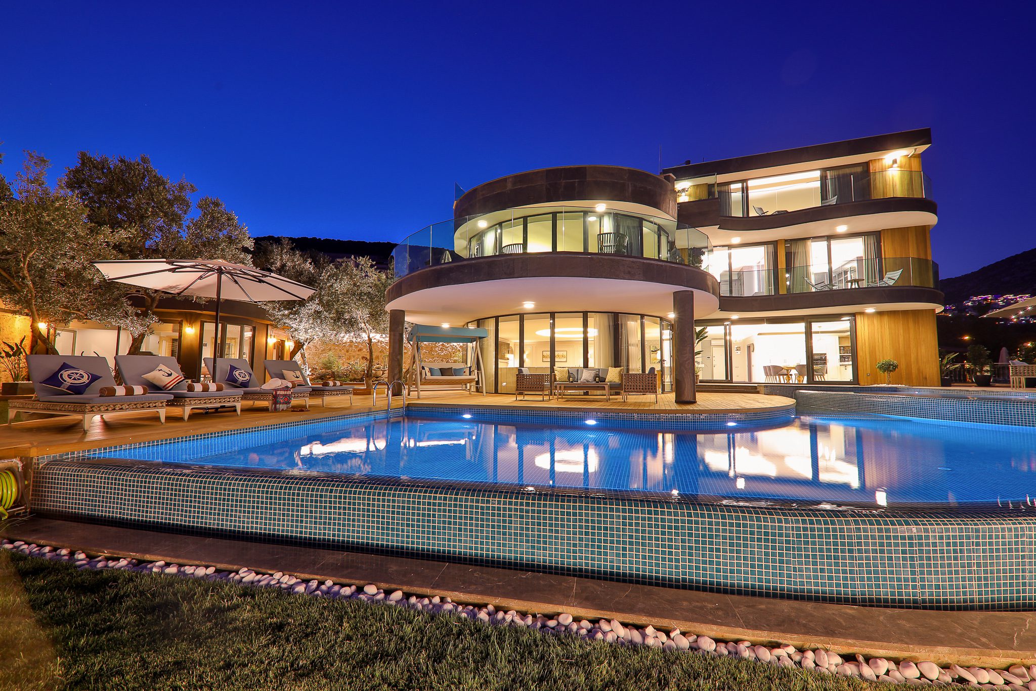Front view of Villa Sandie, villas to rent in Kalkan, Turkey
