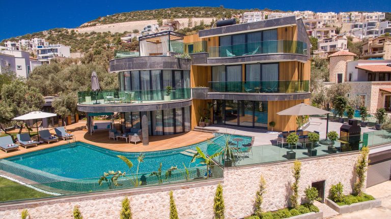 Front view of Villa Sandie, villas to rent in Kalkan, Turkey