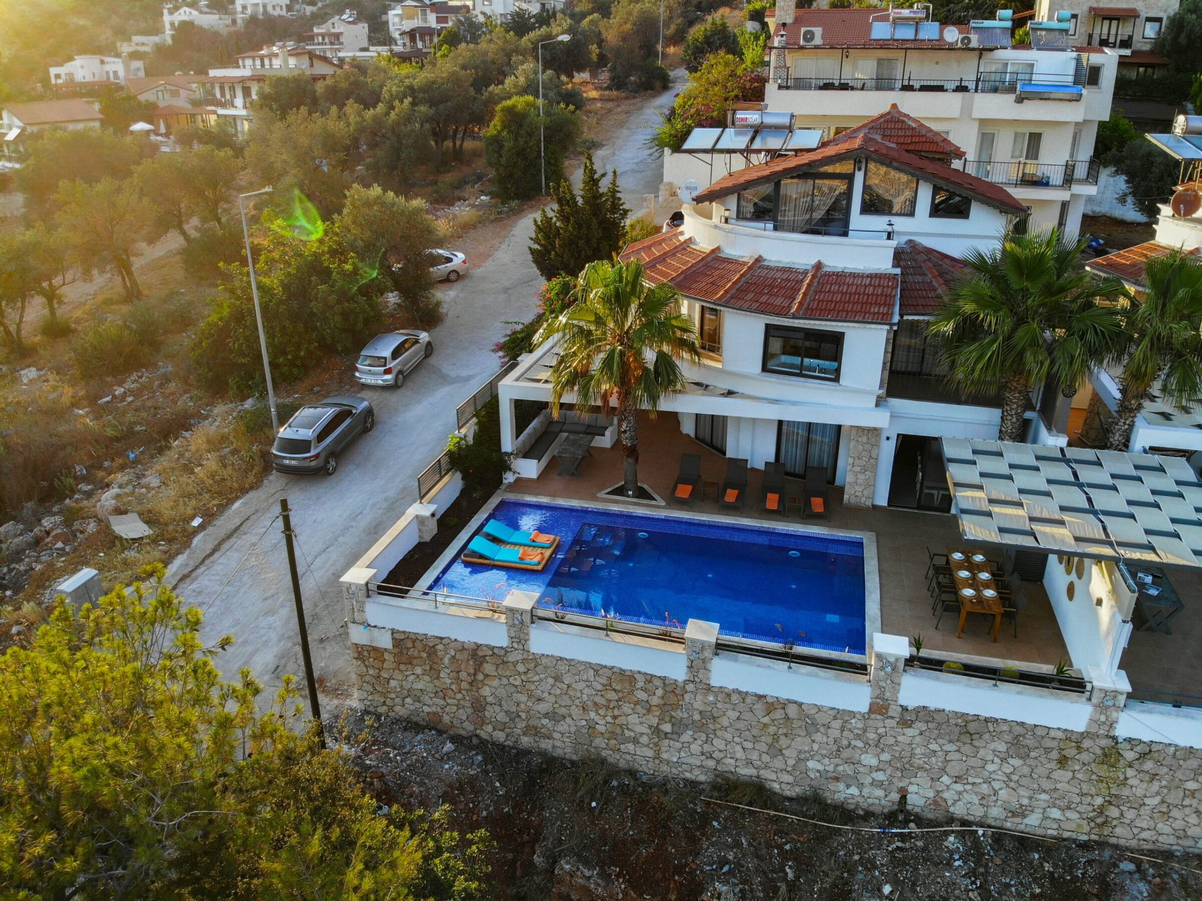 Birdseye view of Villa Coast, villa to rent in Kalkan, Turkey