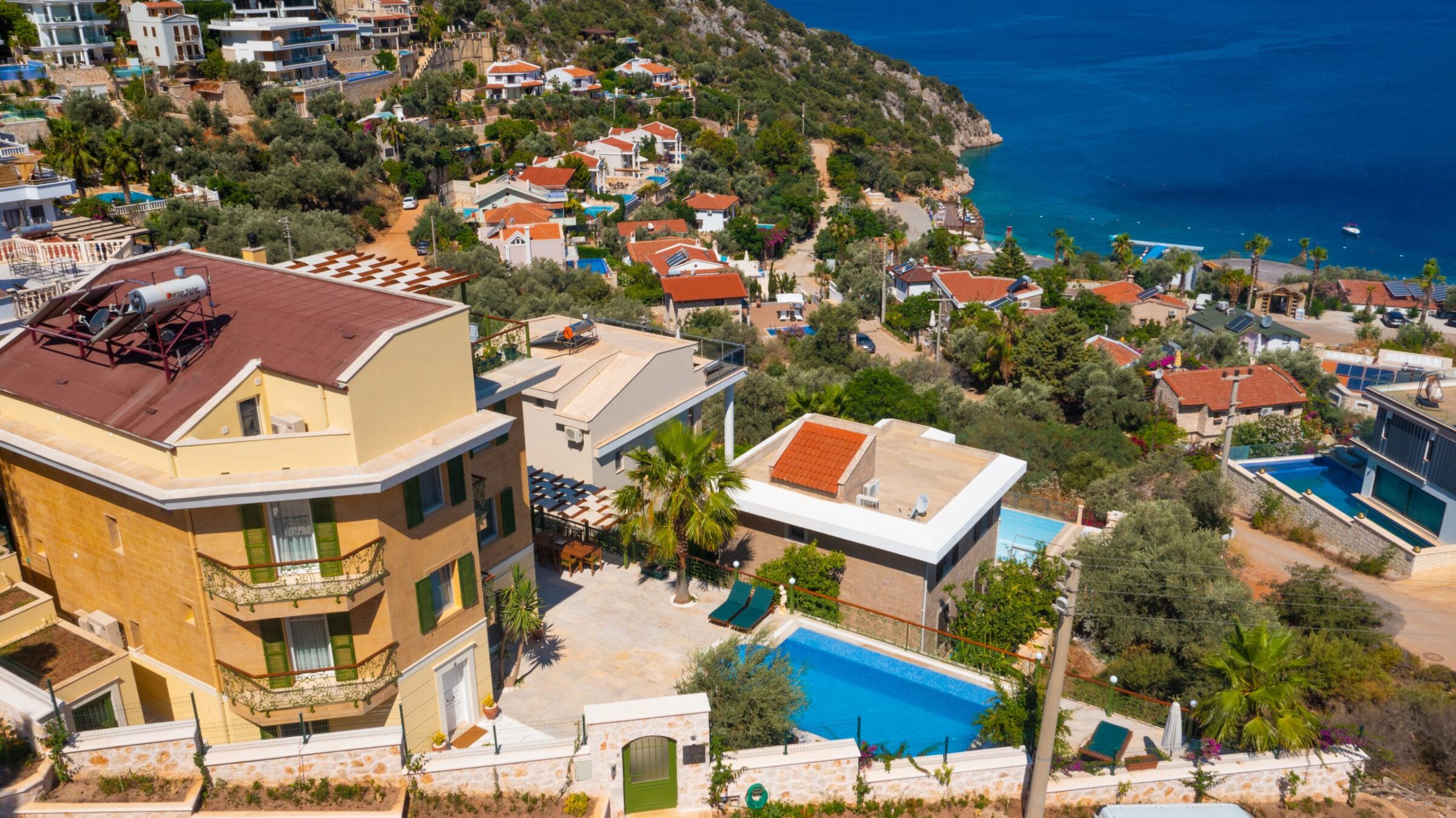 Birdseye view of Villa Grande, villas to rent in Kalkan, Turkey