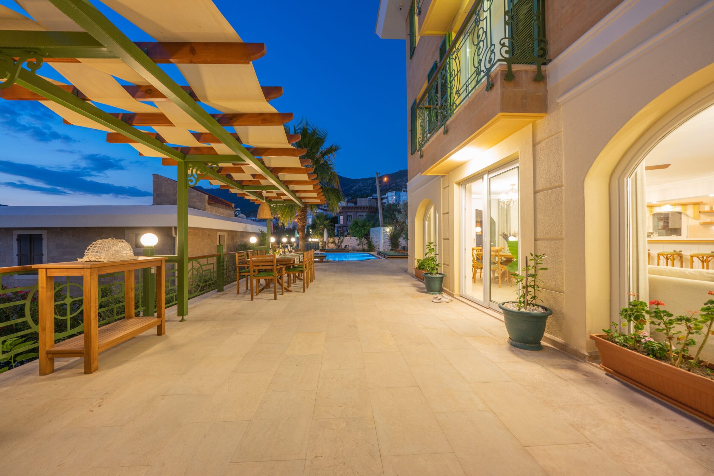 Garden of Villa Grande, villas to rent in Kalkan, Turkey