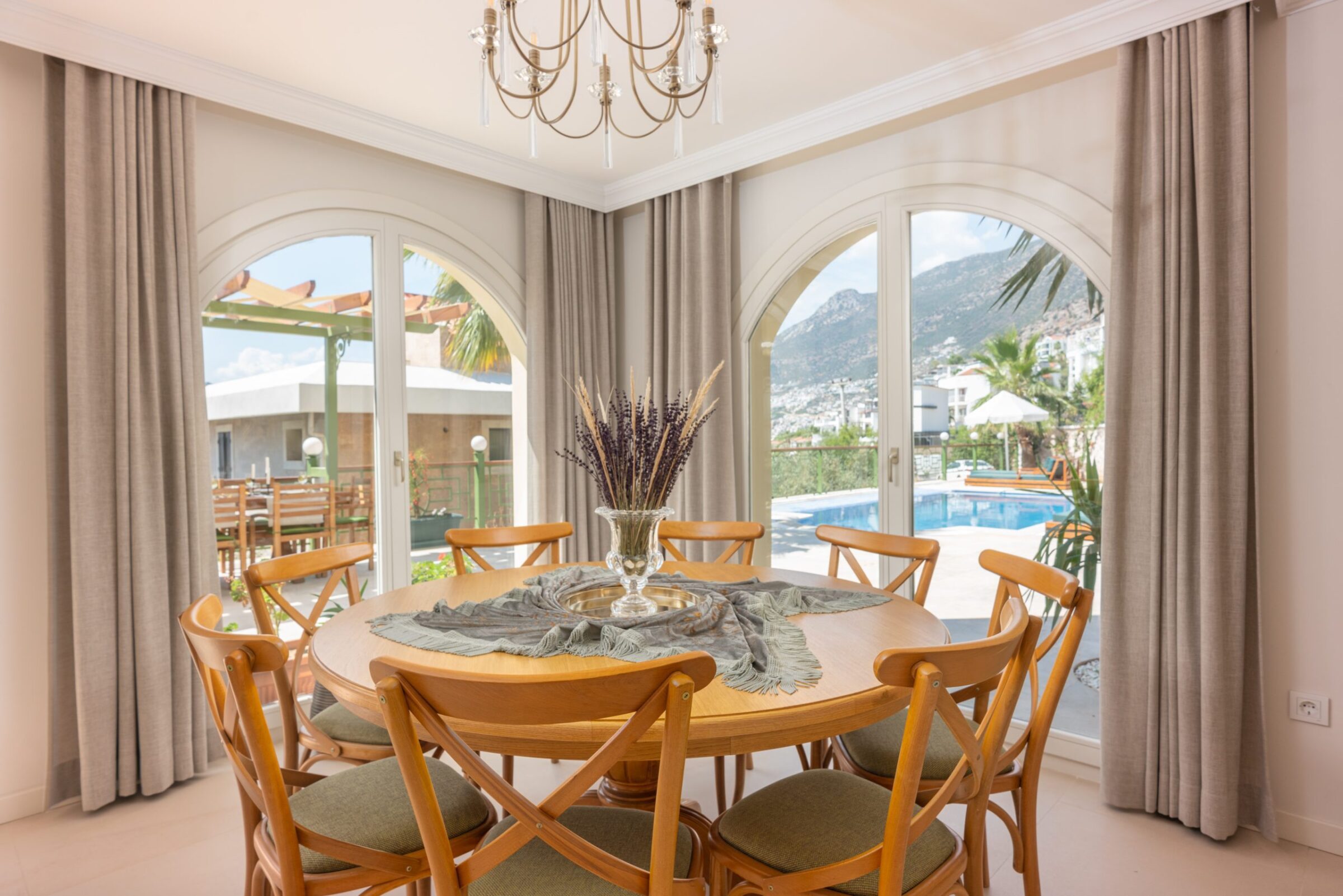 Dining area in Villa Grande, villas to rent in Kalkan, Turkey