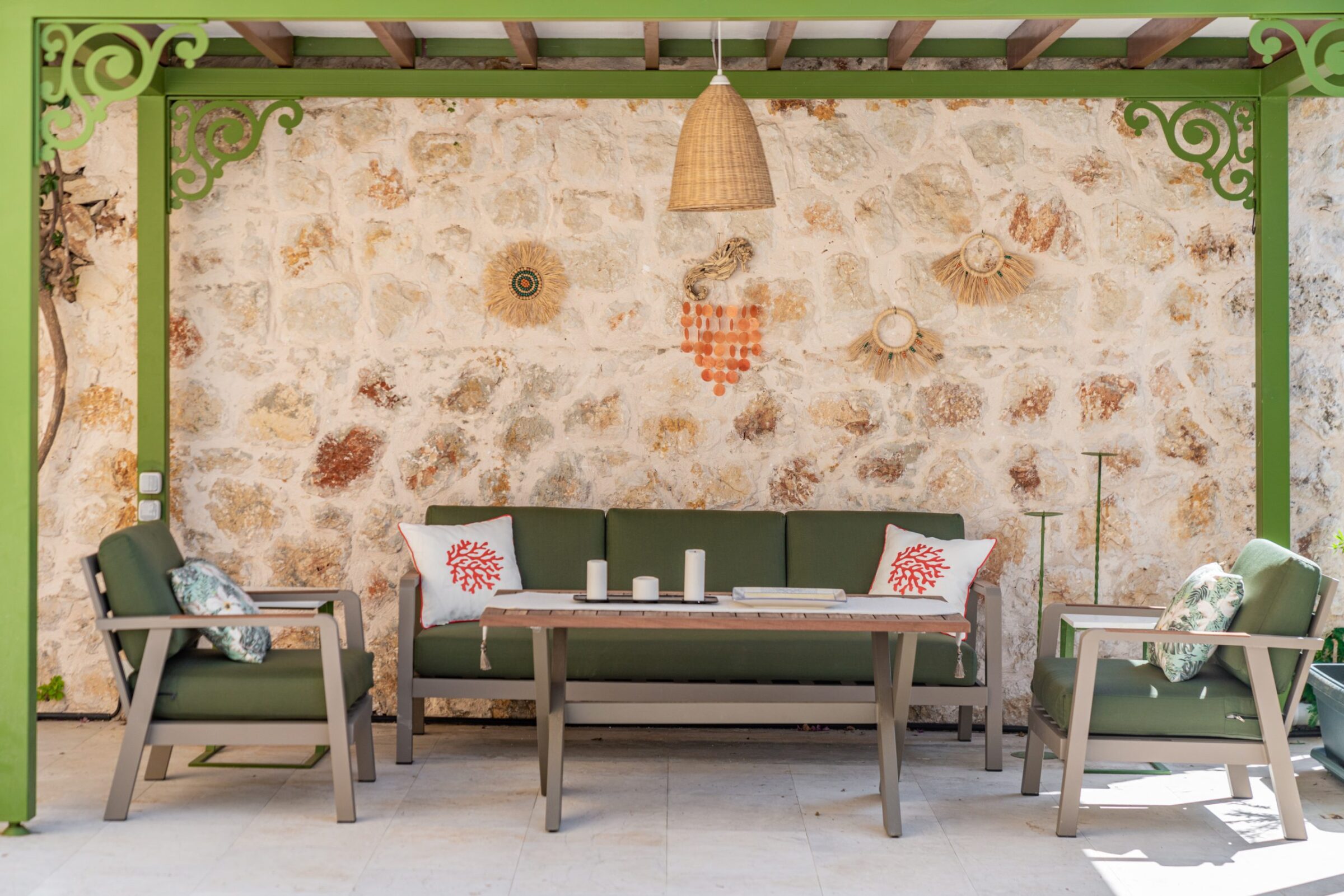 Outdoor seating in Villa Grande, villas to rent in Kalkan, Turkey