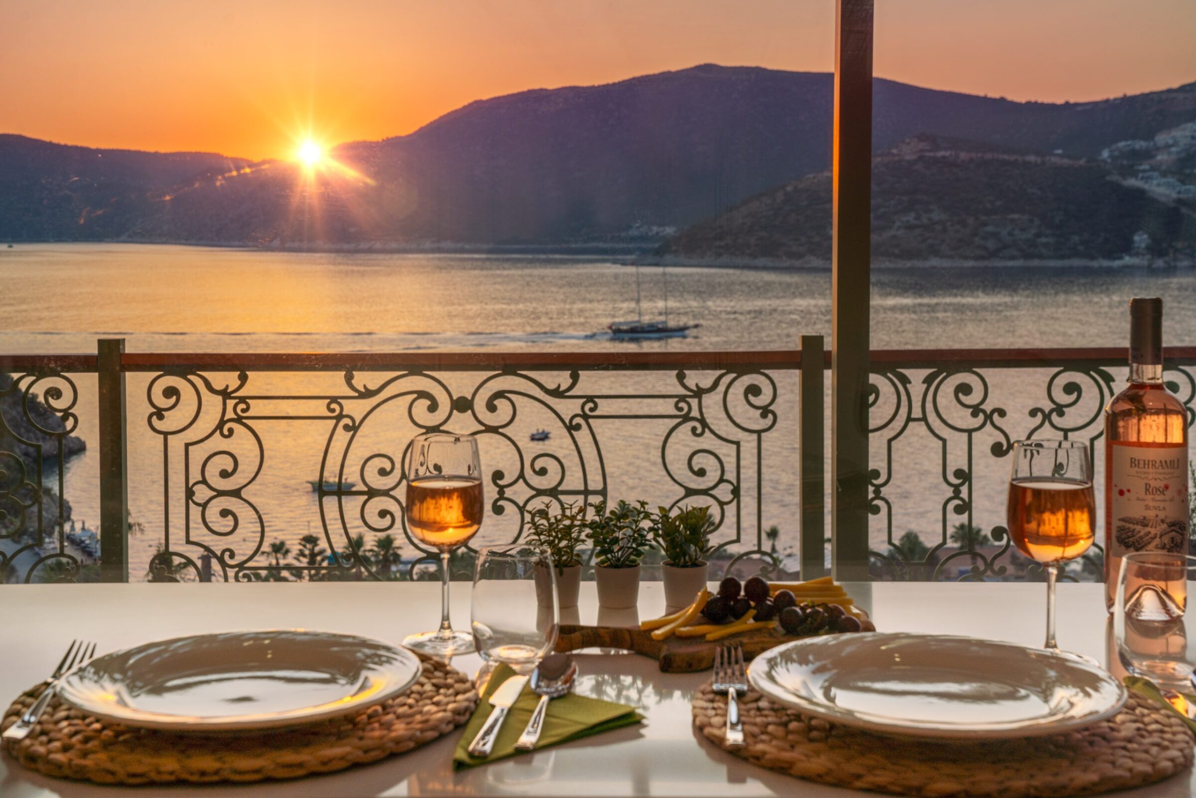 View from Villa Grande, villas to rent in Kalkan, Turkey