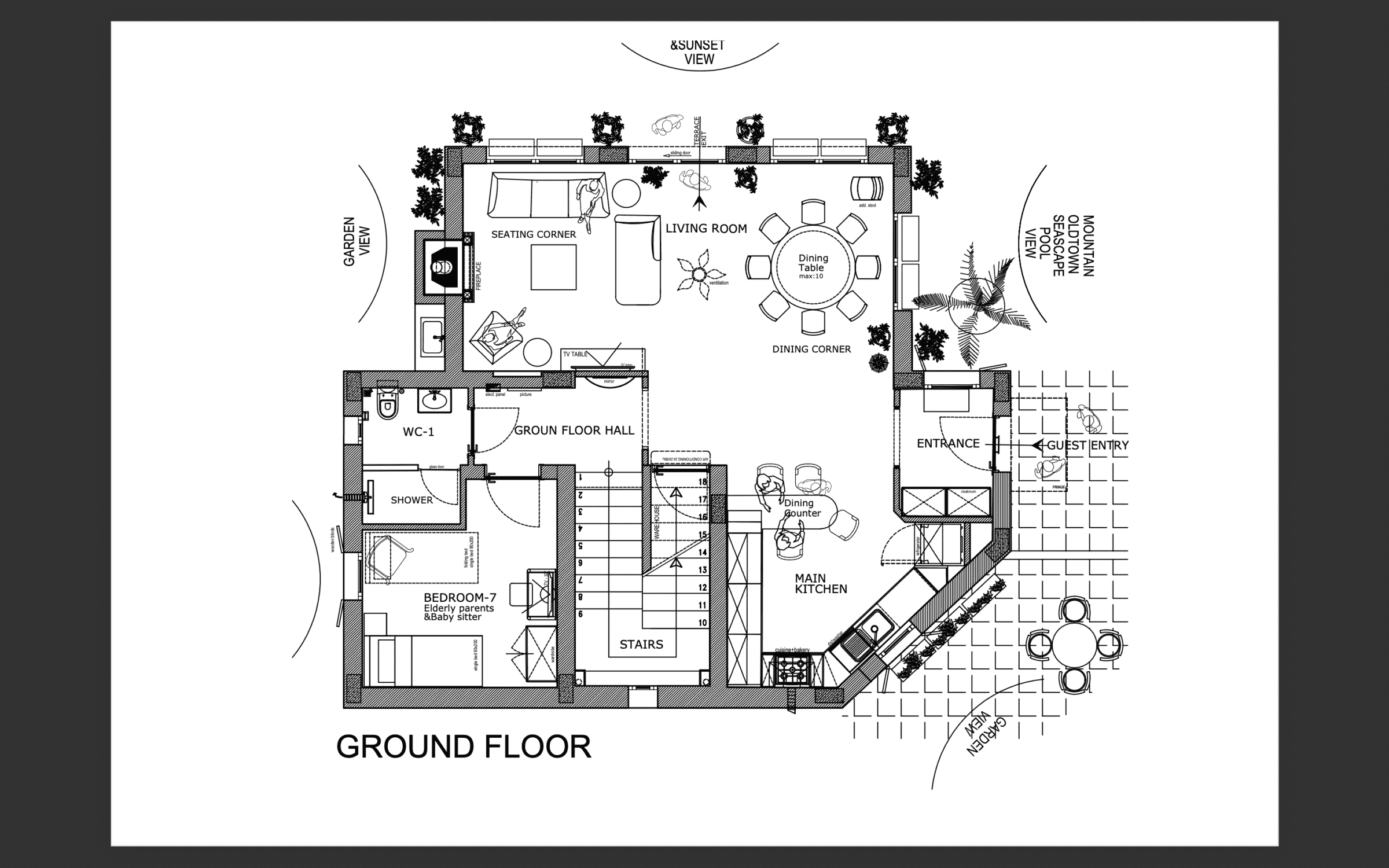 Map of Villa Grande, villas to rent in Kalkan, Turkey