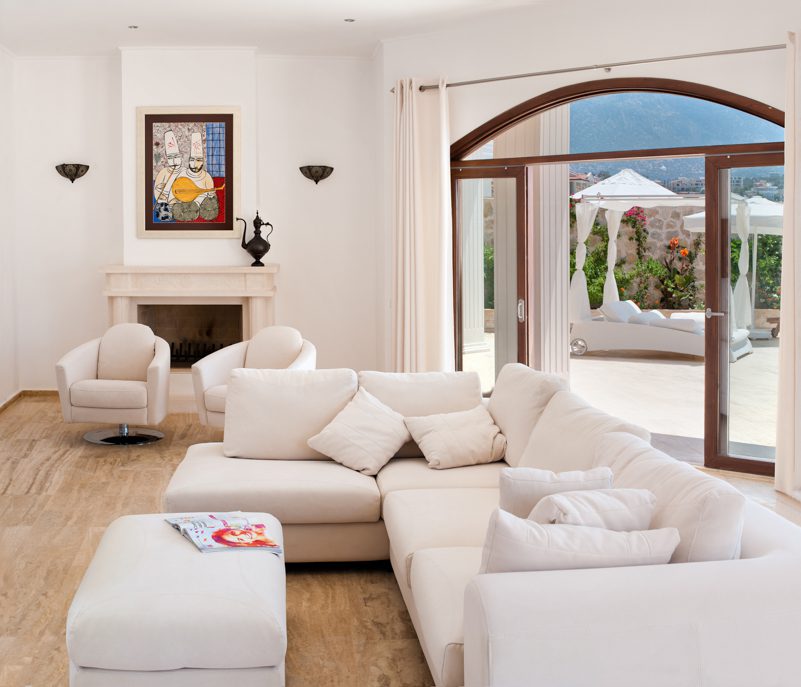 Lounge of Korsan Kuzey Guney, villa to rent in Turkey