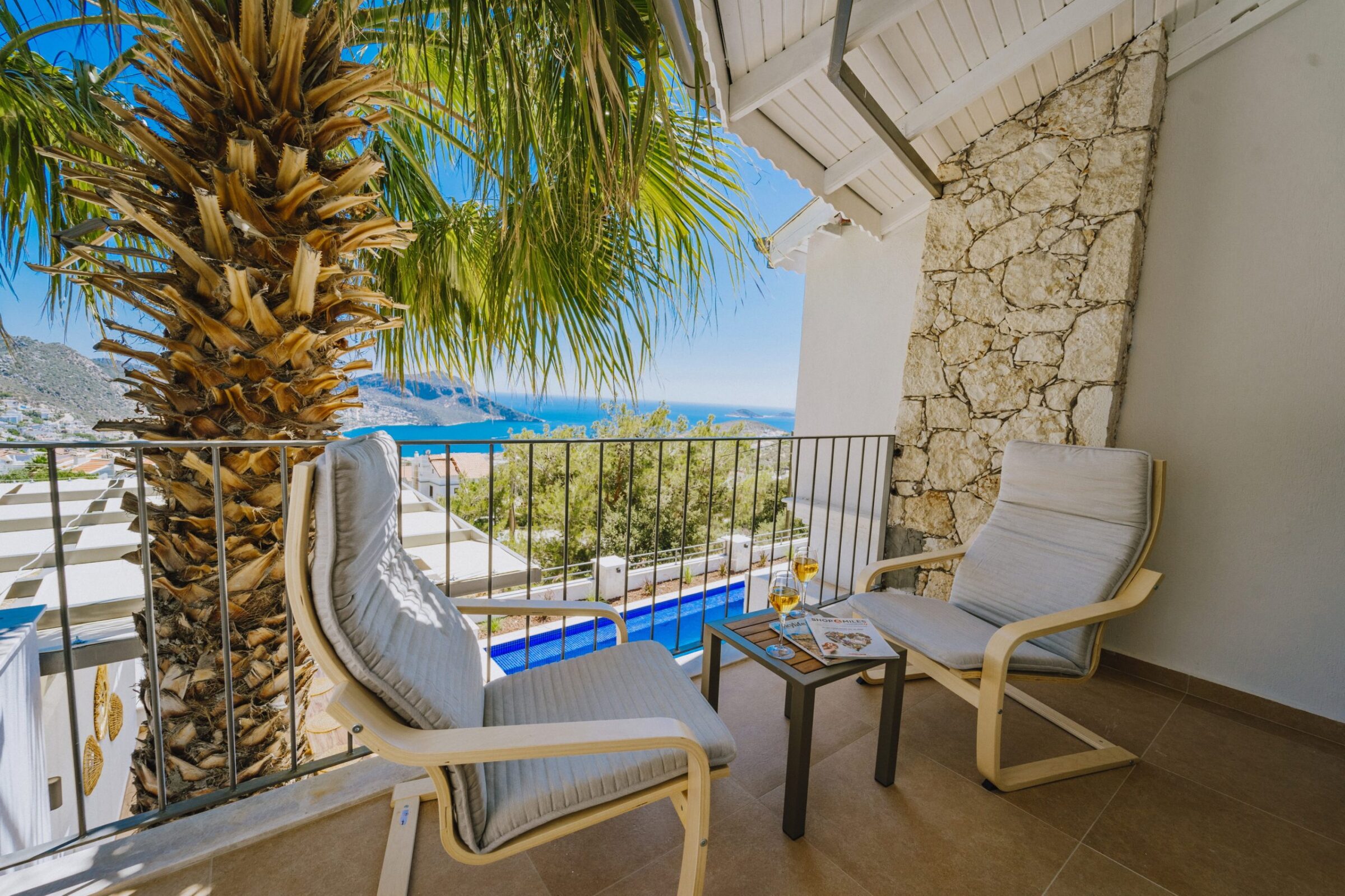 Balcony of Villa Coast, villa to rent in Kalkan, Turkey