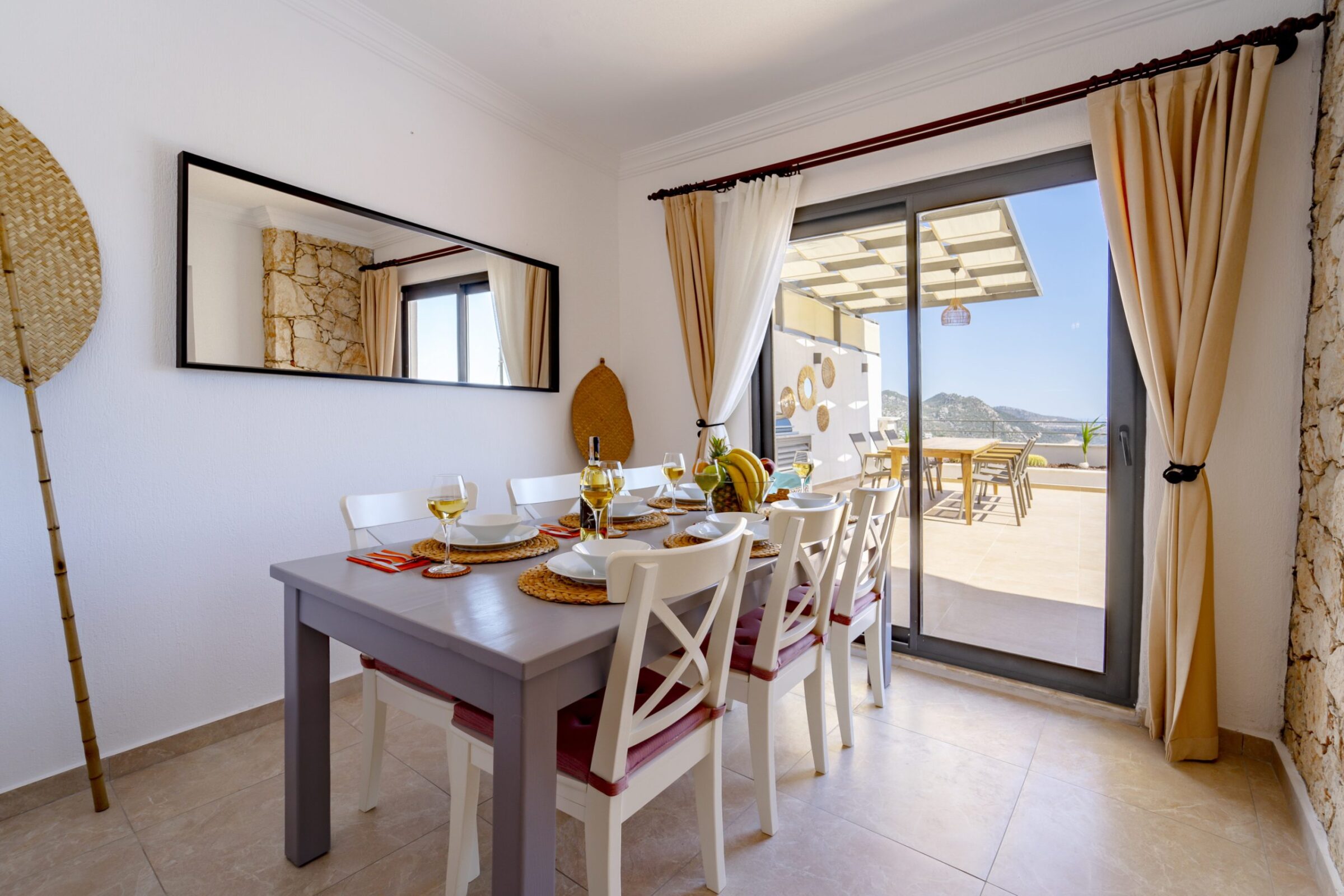 Dining area with garden access in Villa Coast, villa to rent in Kalkan, Turkey