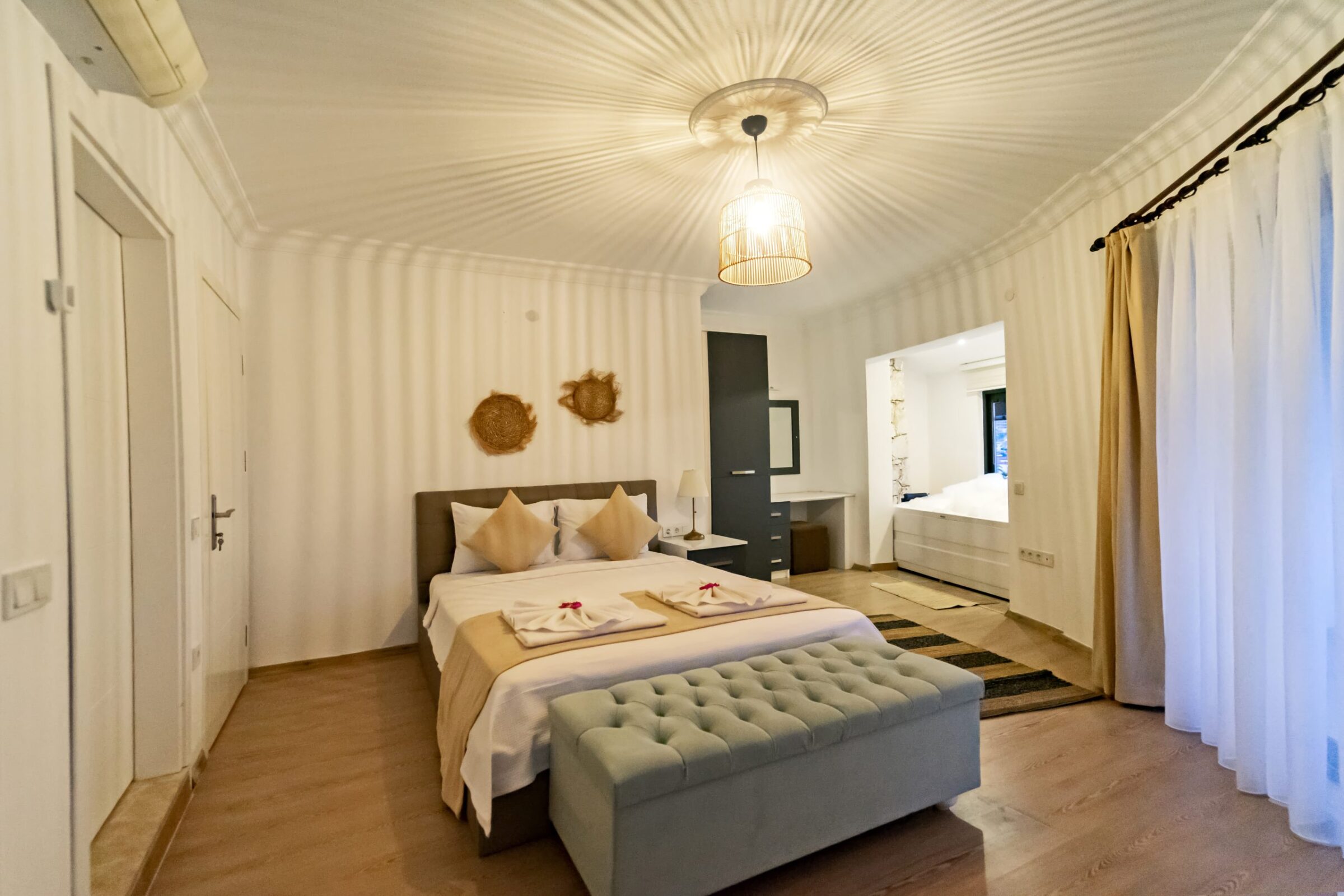 Double bedroom and hot tub in Villa Coast, villa to rent in Kalkan, Turkey