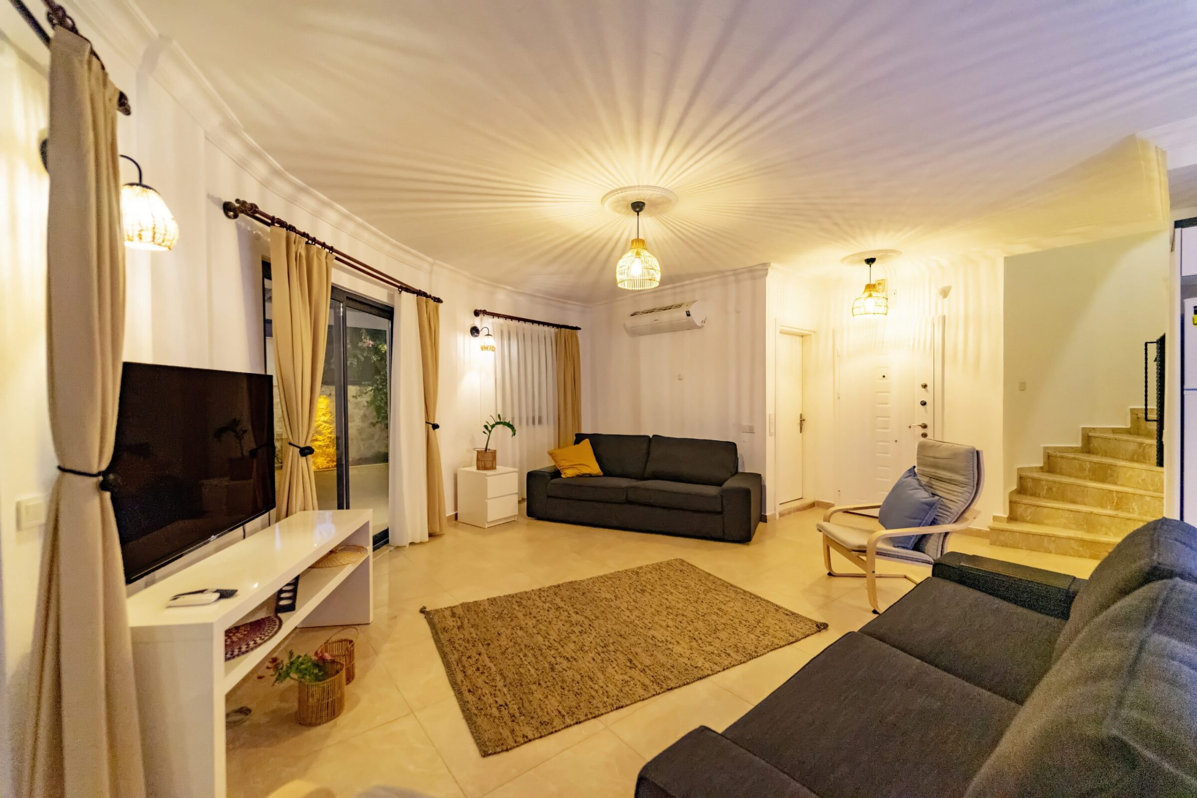 Lounge and stairway of Villa Coast, villa to rent in Kalkan, Turkey