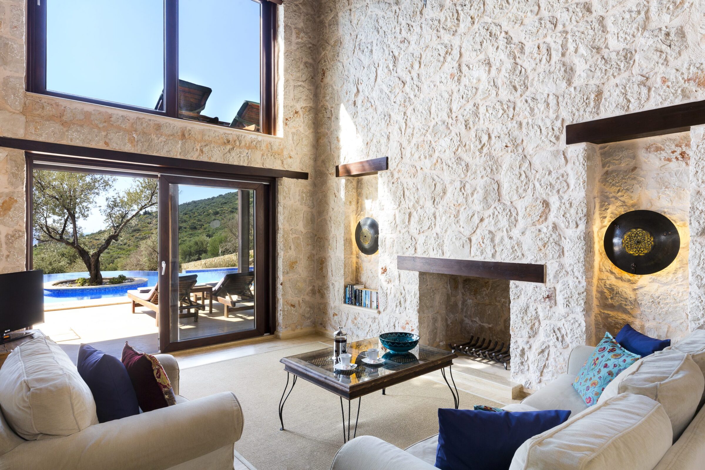 Lounge area of Villa Tas Bahce Luxury villa in Kalkan, Turkey