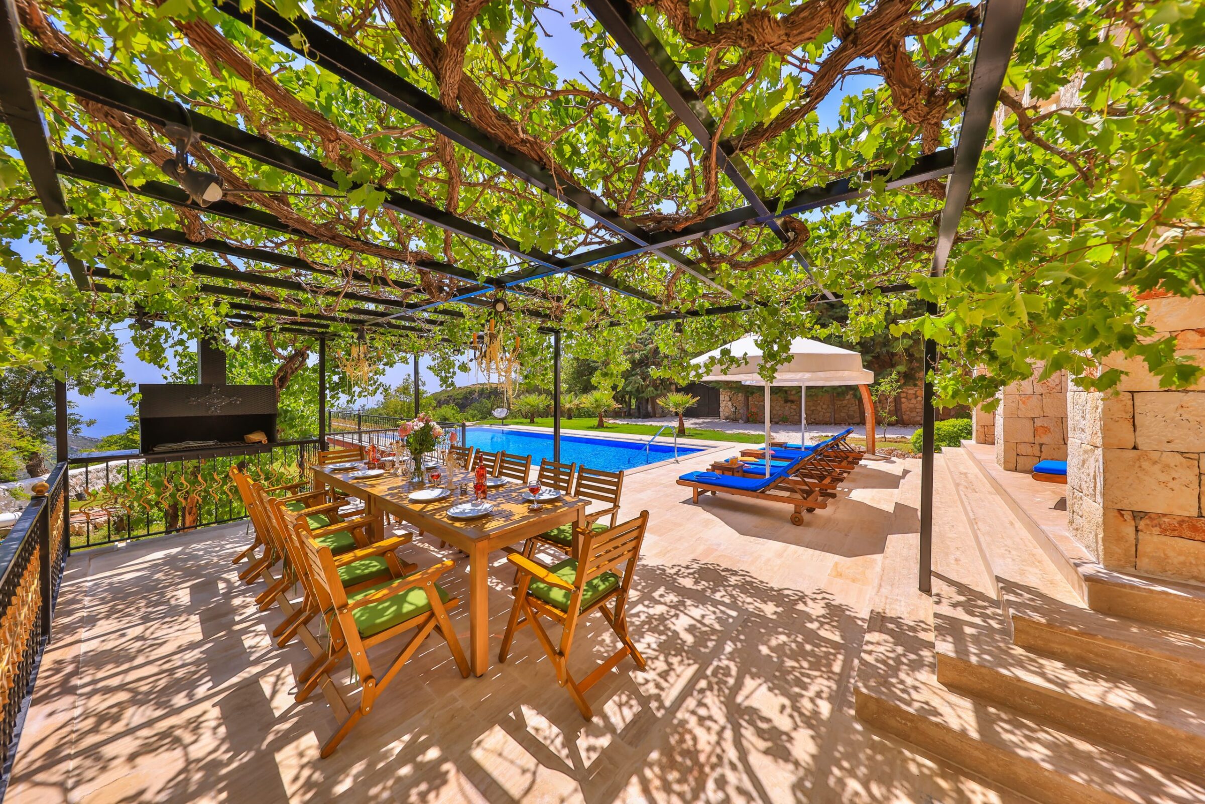 Dining area in Villa Tranquility, villa to rent in Kalkan, Turkey