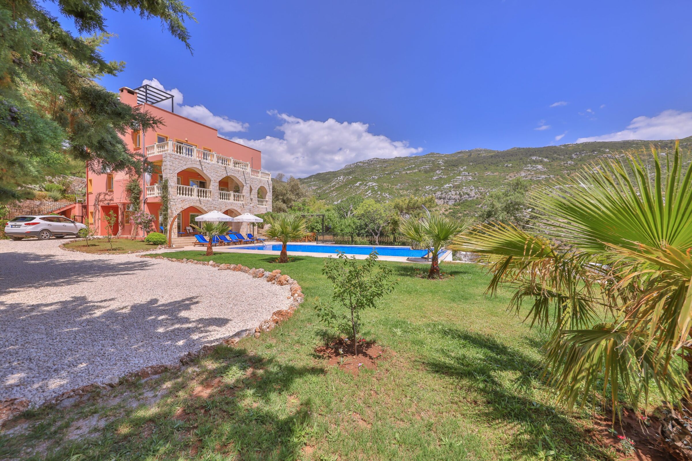 Garden of Villa Tranquility, villa to rent in Kalkan, Turkey
