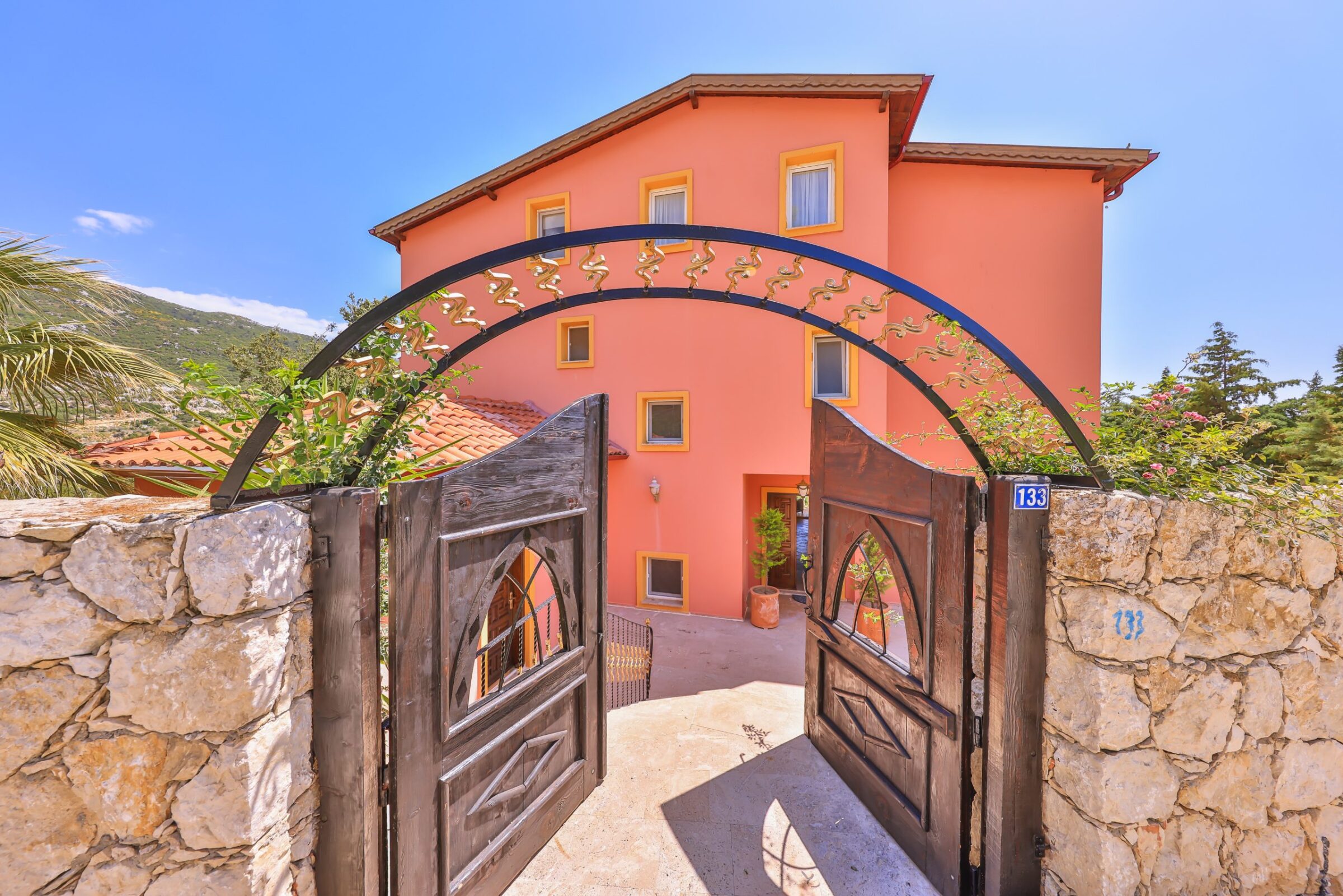 Entrance to Villa Tranquility, villa to rent in Kalkan, Turkey