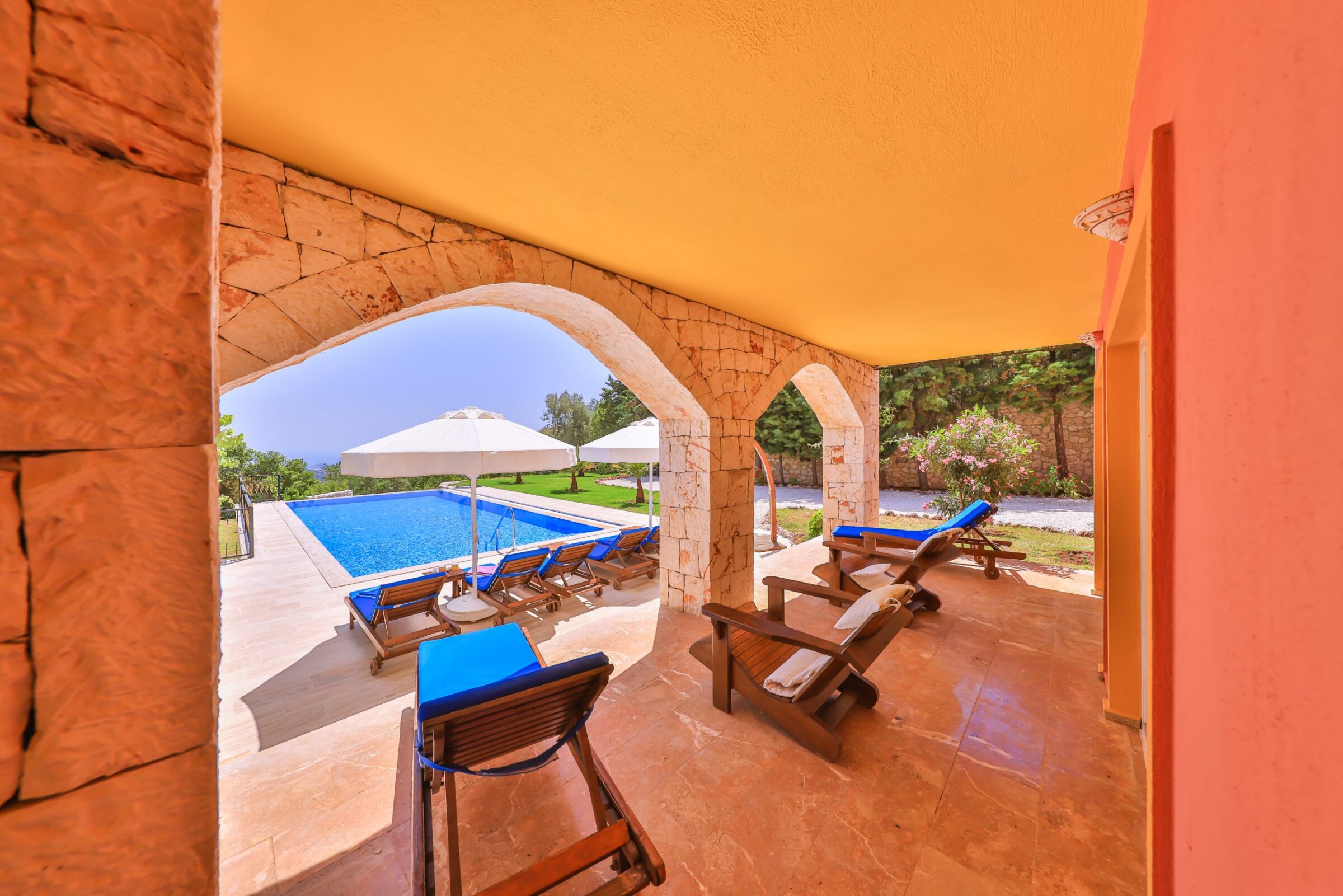 Garden of Villa Tranquility, villa to rent in Kalkan, Turkey