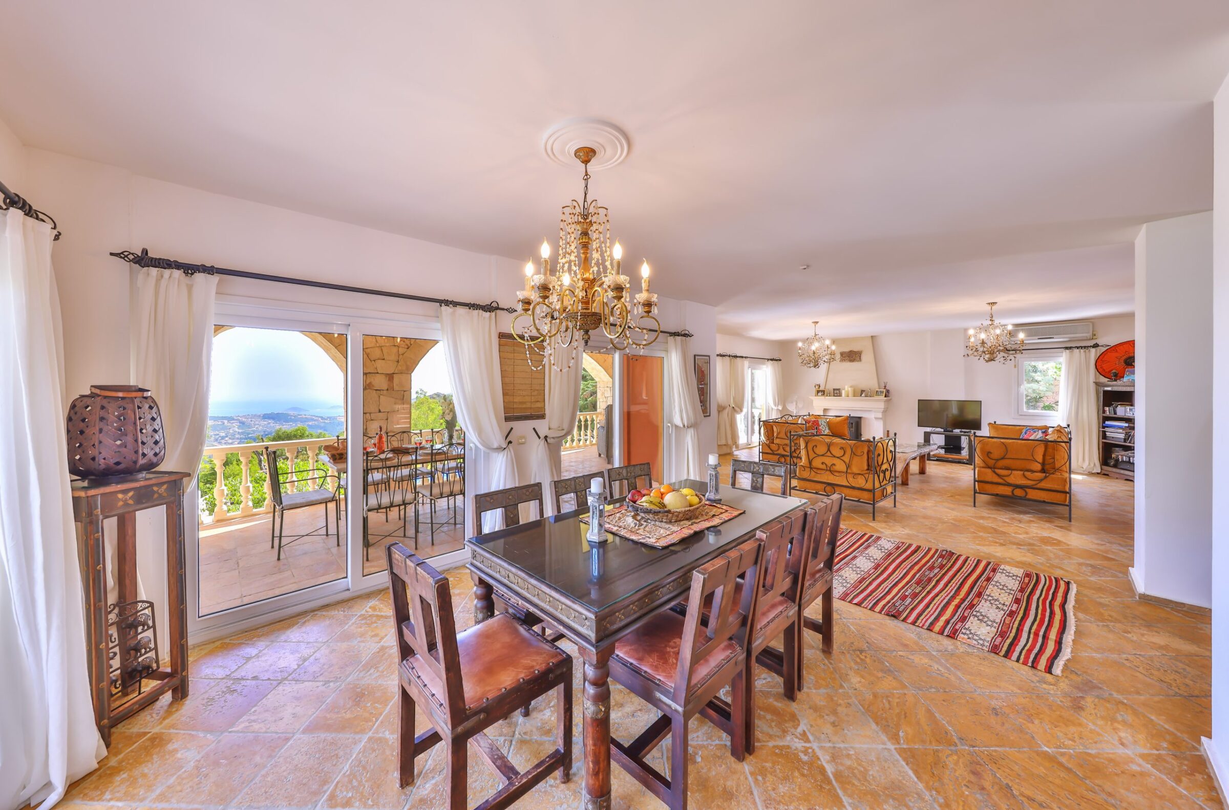 Dining room in Villa Tranquility, villa to rent in Kalkan, Turkey