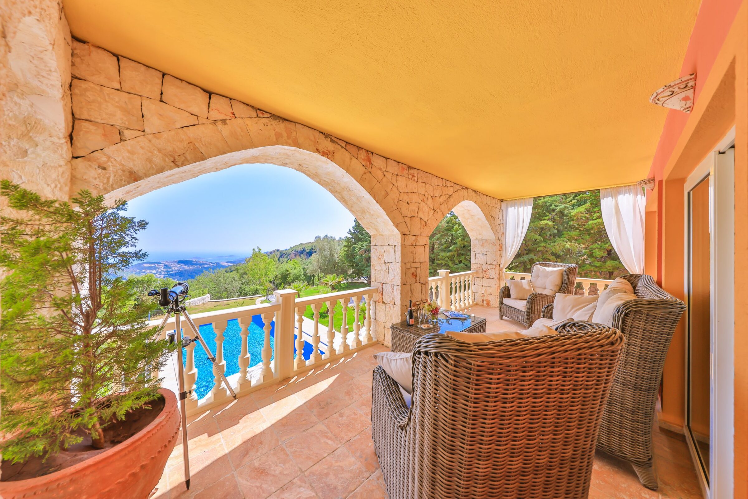 Outdoor seating area in Villa Tranquility, villa to rent in Kalkan, Turkey