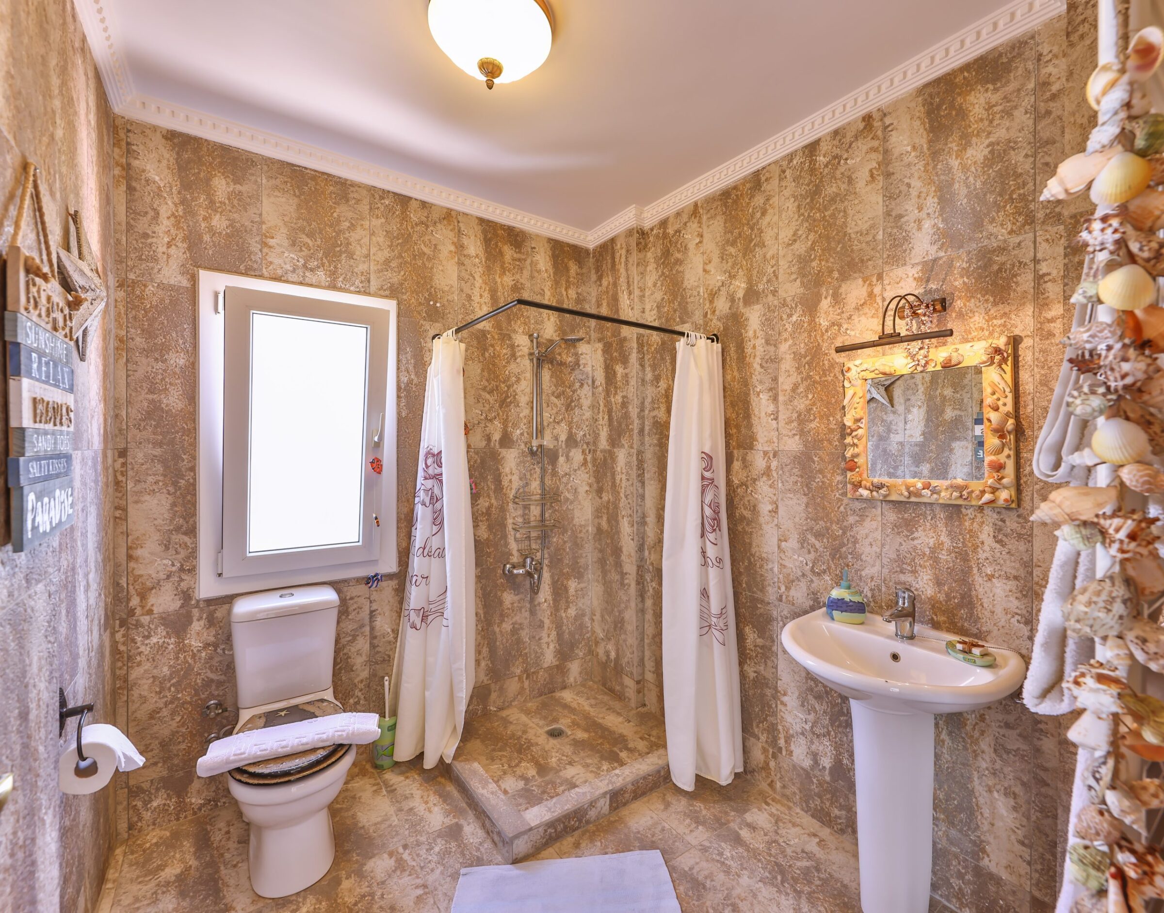 Bathroom in Villa Tranquility, villa to rent in Kalkan, Turkey