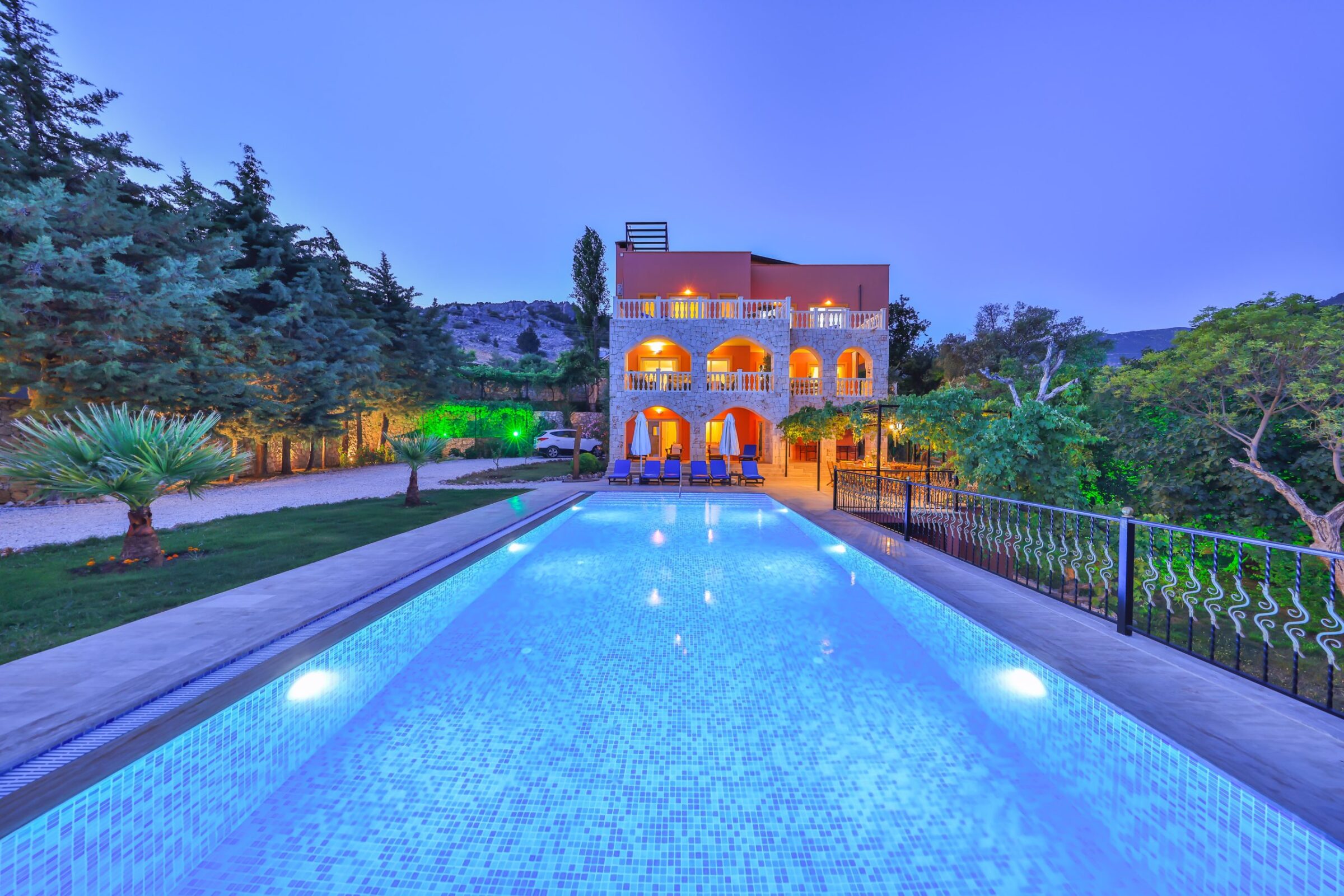 Outdoor pool in Villa Tranquility, villa to rent in Kalkan, Turkey