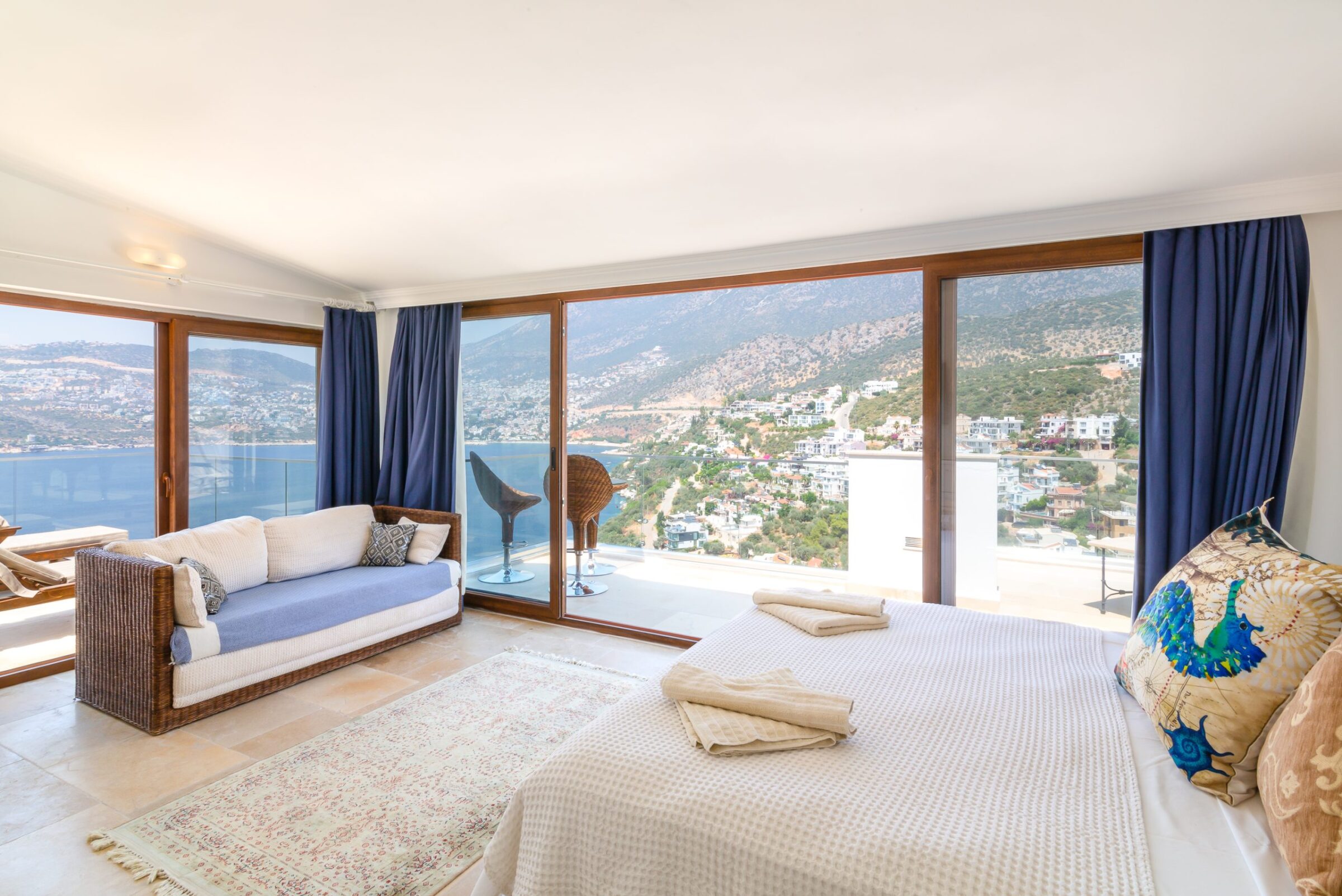 Spacious double bedroom in Villa Yar, villas to rent in Kalkan, Turkey