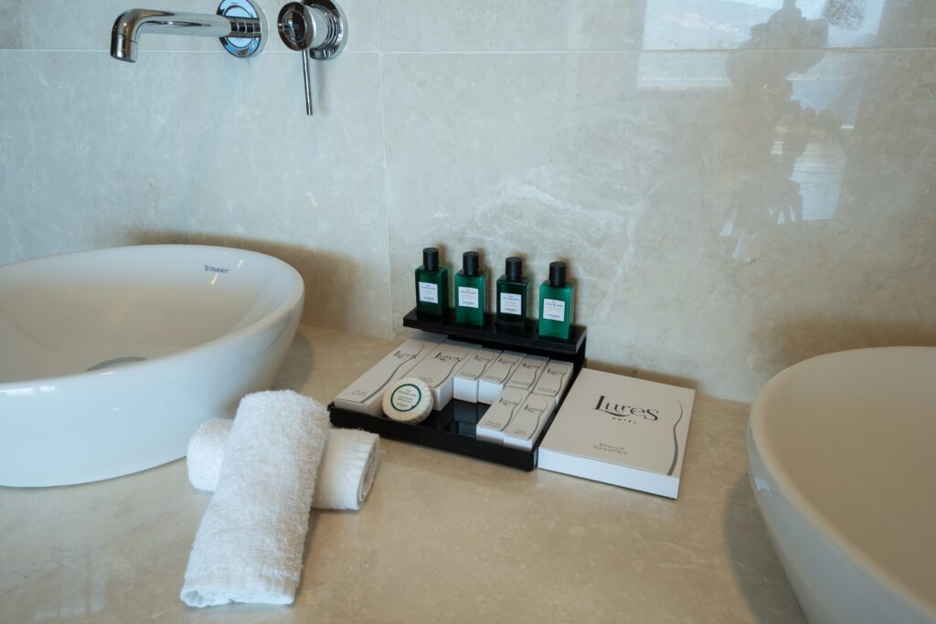 Bathroom in Lures Hotel Villa Room, holidays in Kalkan, Turkey