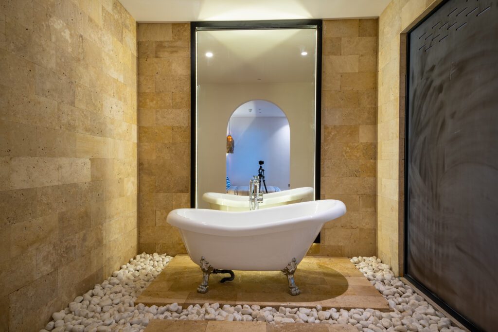 Bathroom in Lures Hotel Junior Suite, holidays in Kalkan, Turkey