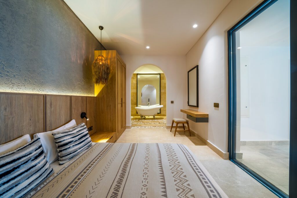 Double bedroom in Lures Hotel Junior Suite, holidays in Kalkan, Turkey