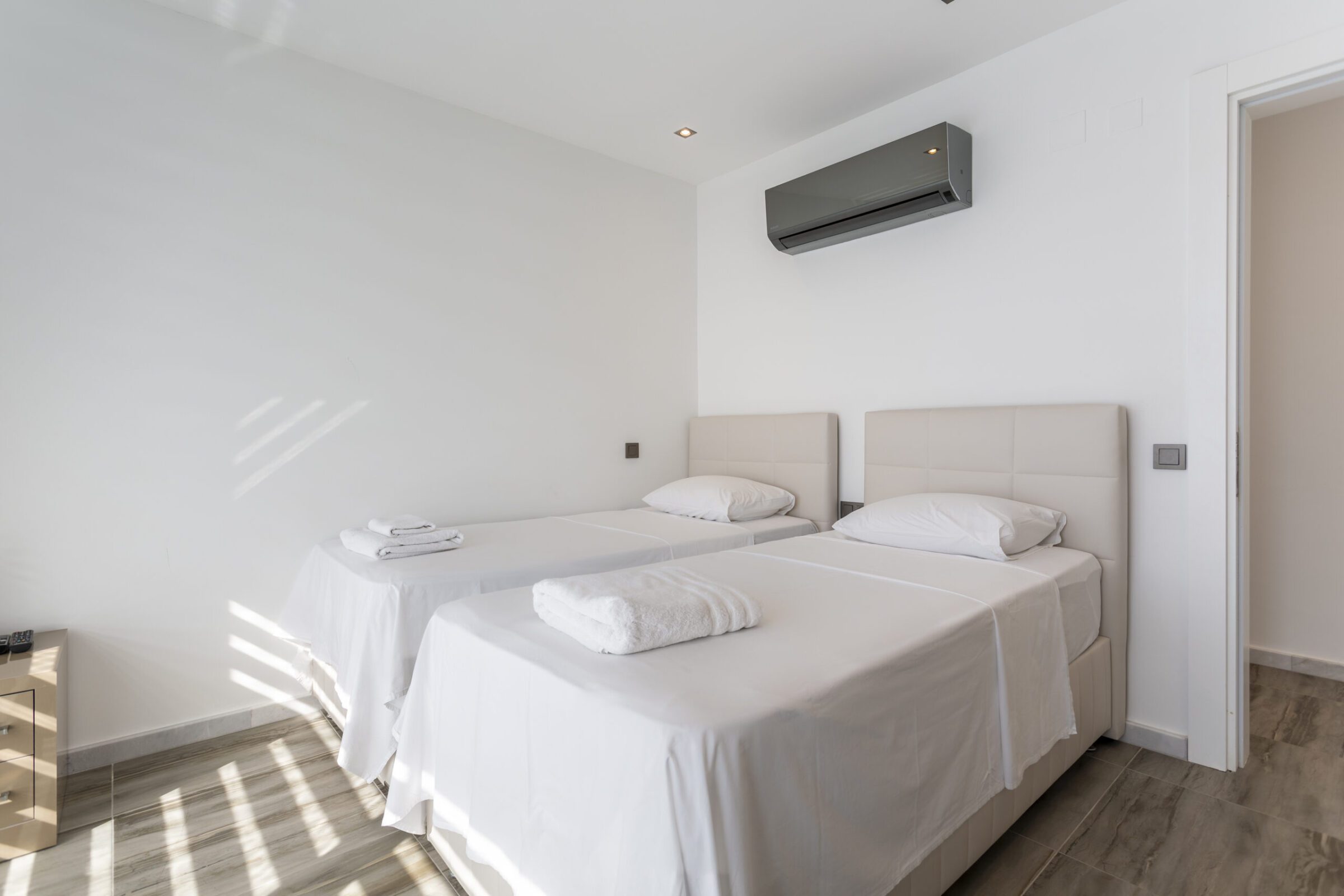 Twin bedroom in Villa Poyraz, villa holidays in Kalkan, Turkey