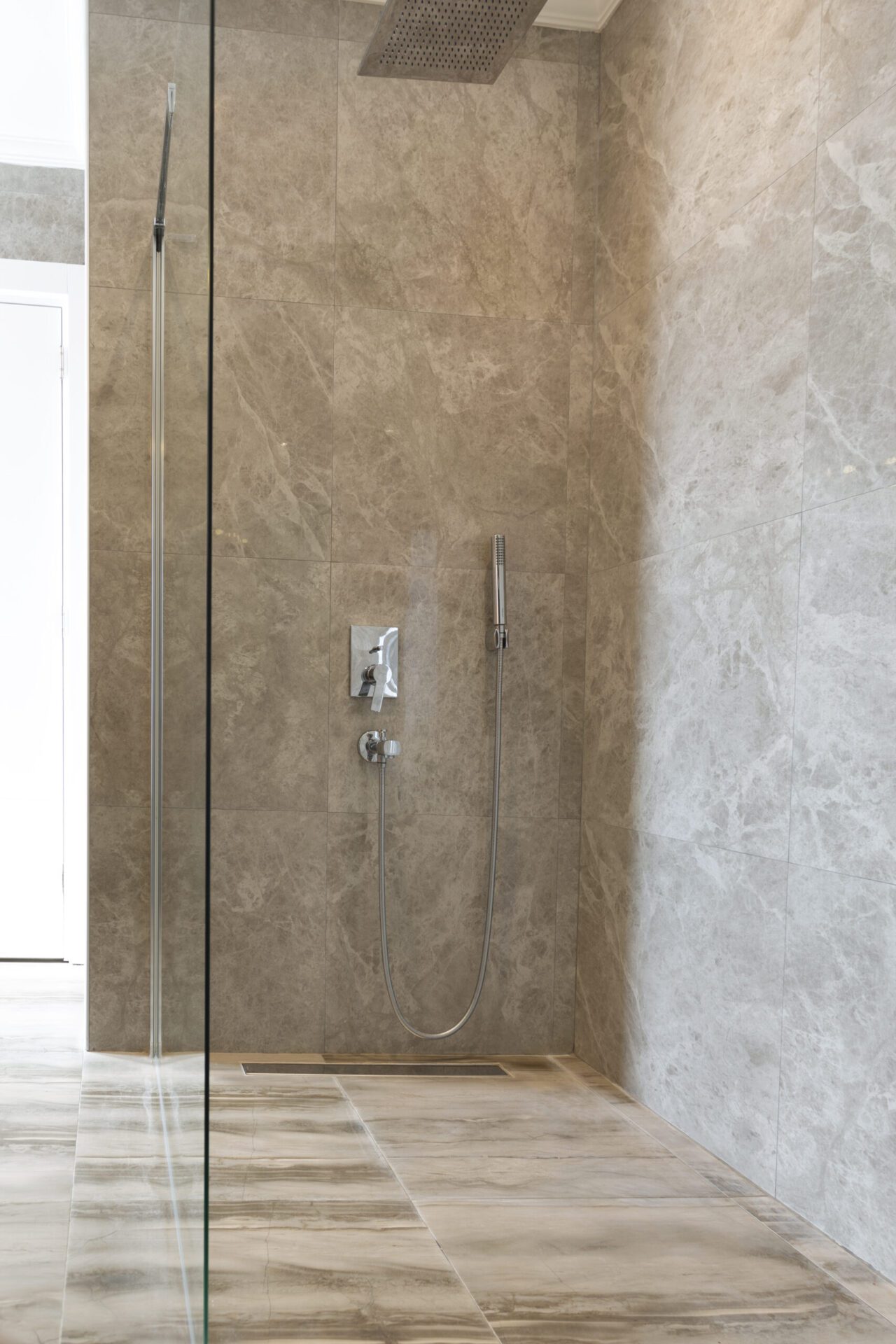 Large shower in Villa Poyraz, villa holidays in Kalkan, Turkey