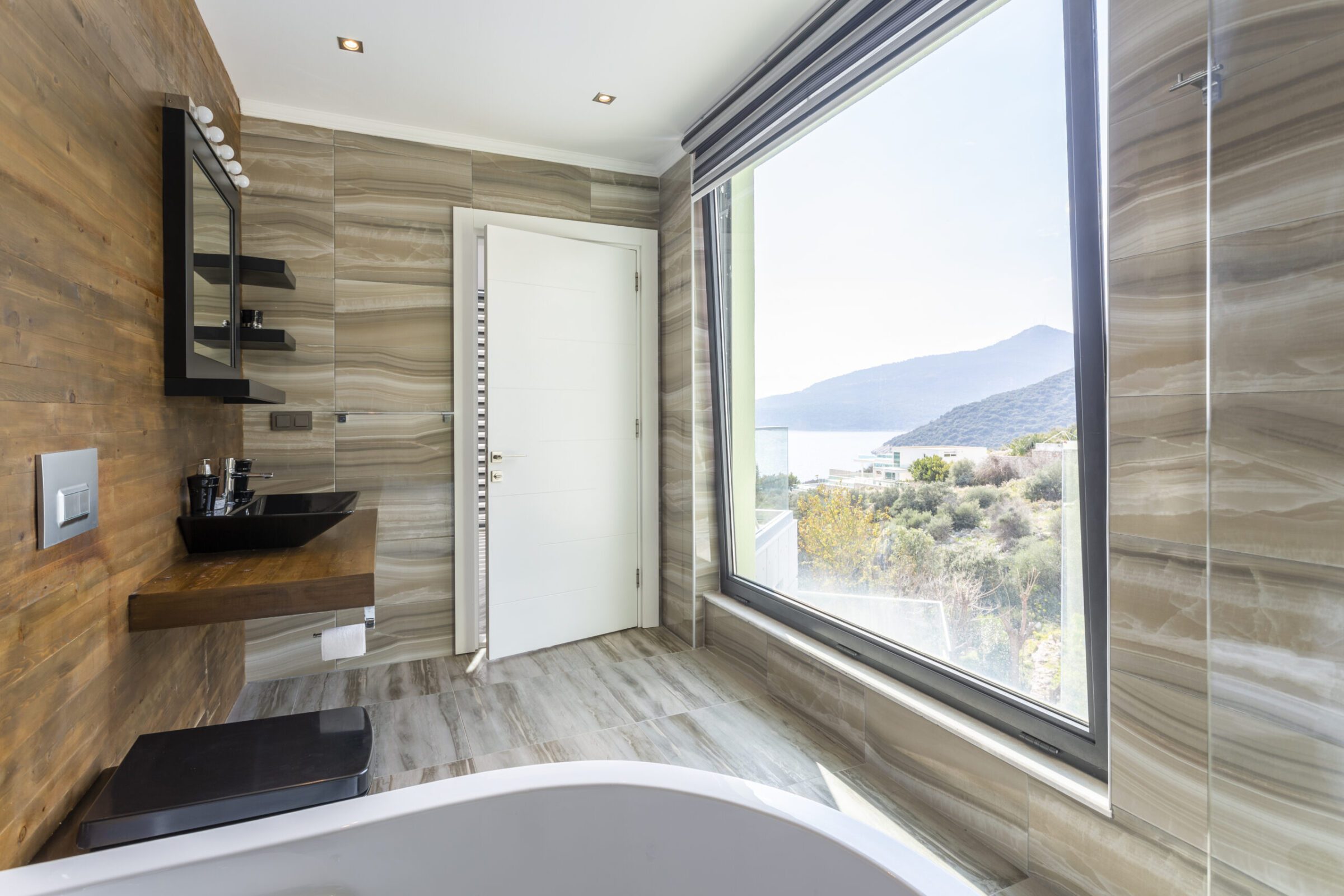 Luxurious bathroom in Villa Poyraz, villa holidays in Kalkan, Turkey