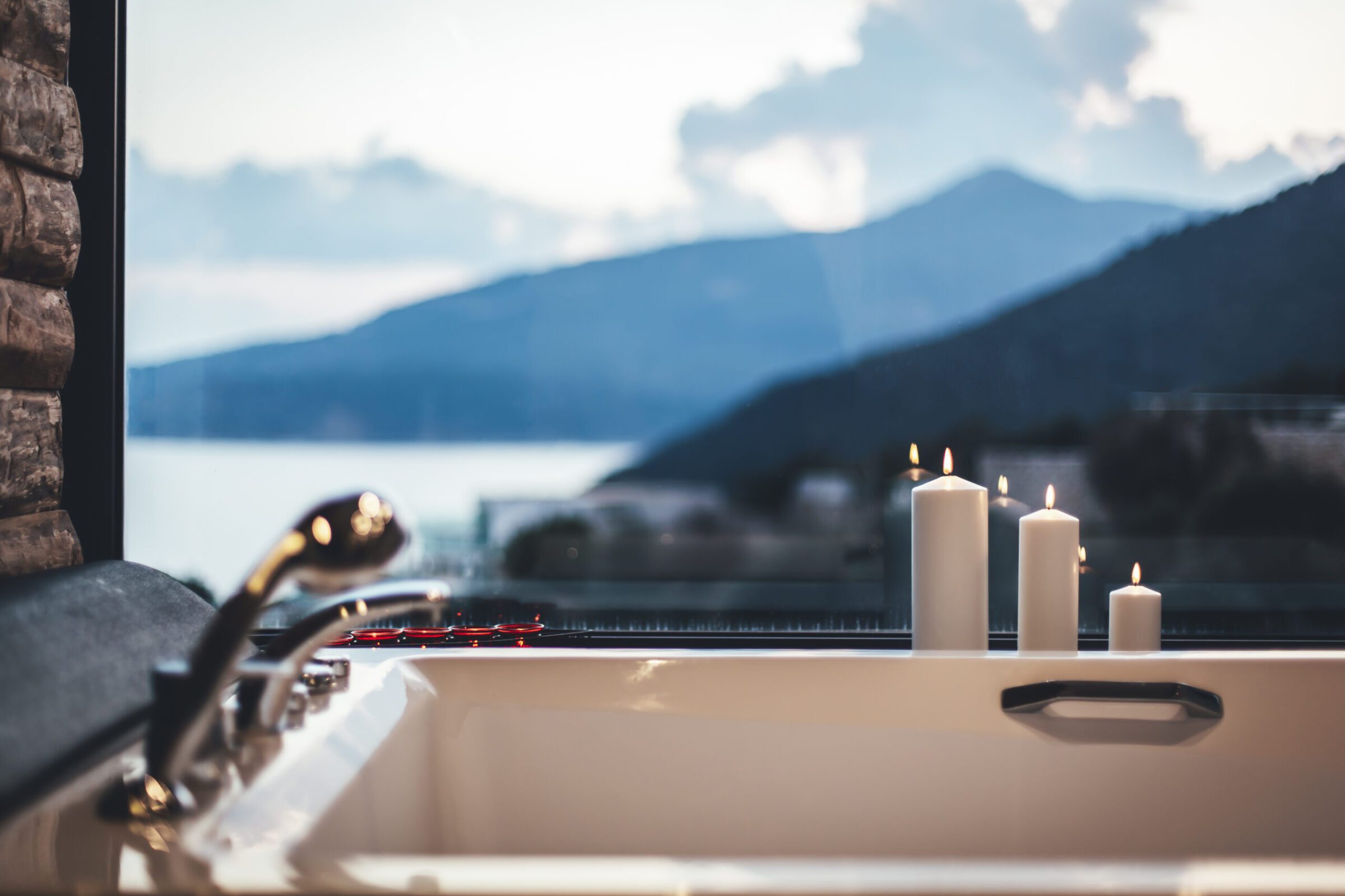 Luxurious bathroom in Villa Poyraz, villa holidays in Kalkan, Turkey