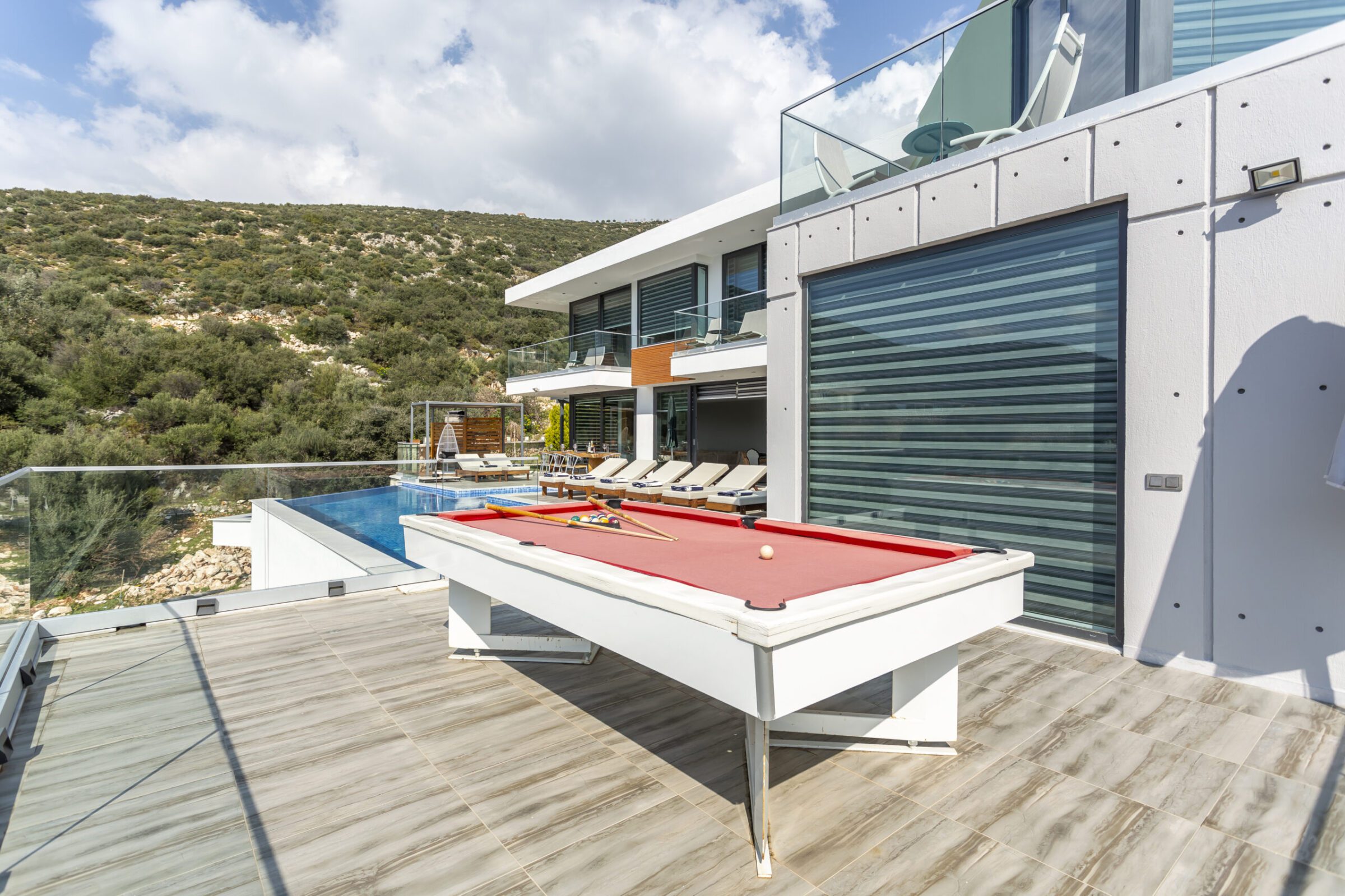 Outdoor pool table at Villa Poyraz, villa holidays in Kalkan, Turkey