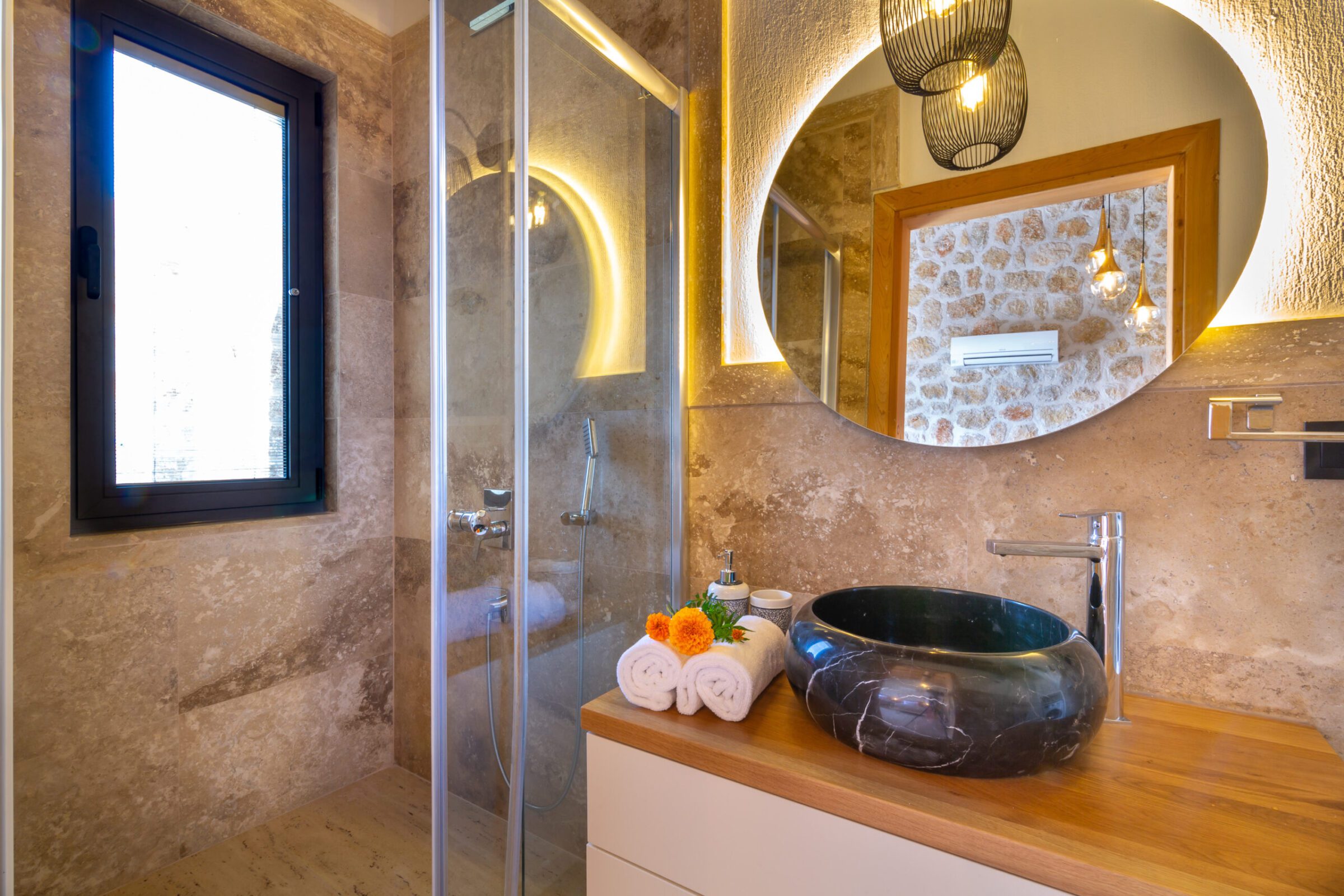 Bathroom in Villa Water Edge 3, villa holidays in Kalkan, Turkey