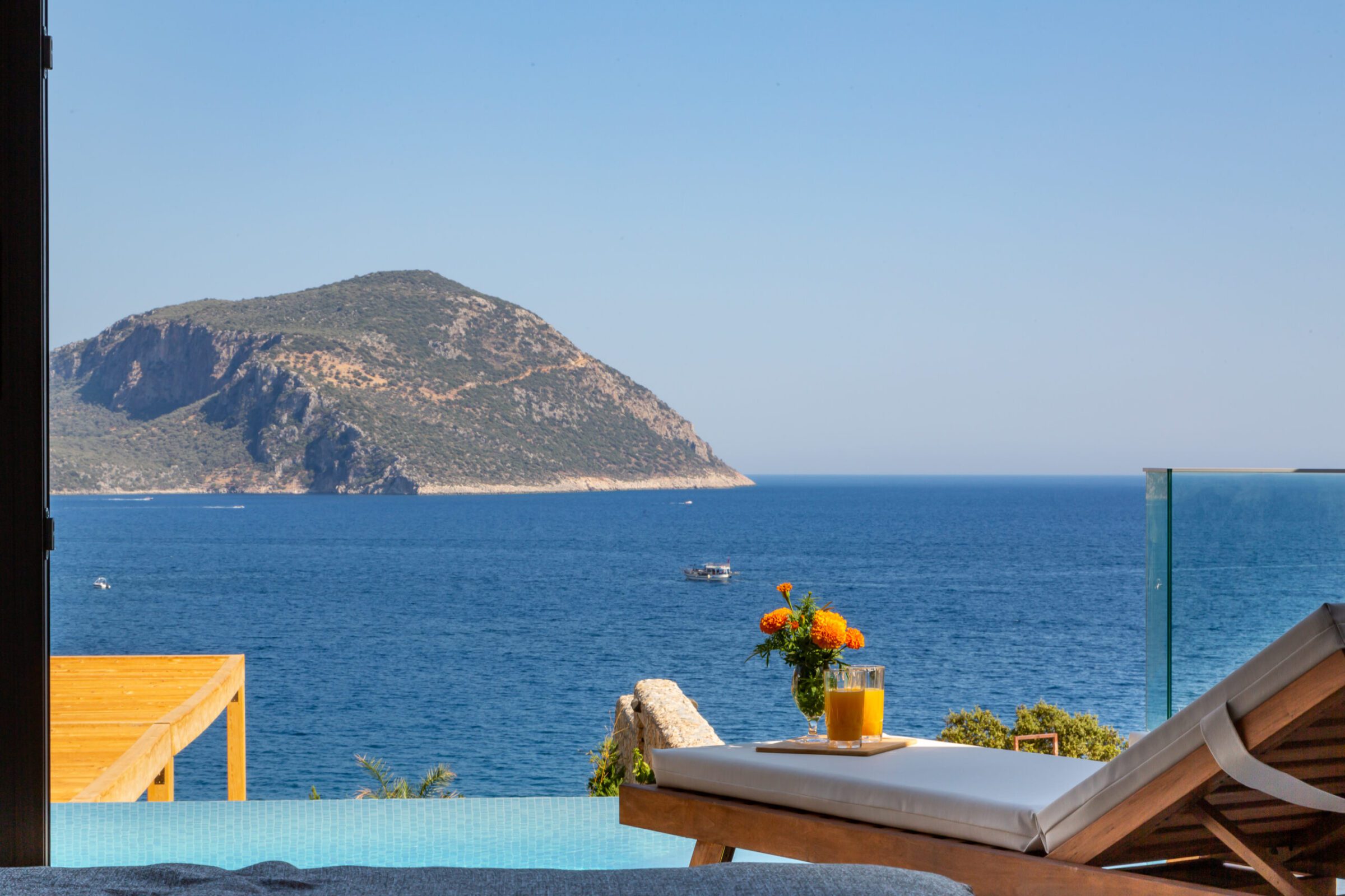 View from Villa Water Edge 3, villa holidays in Kalkan, Turkey