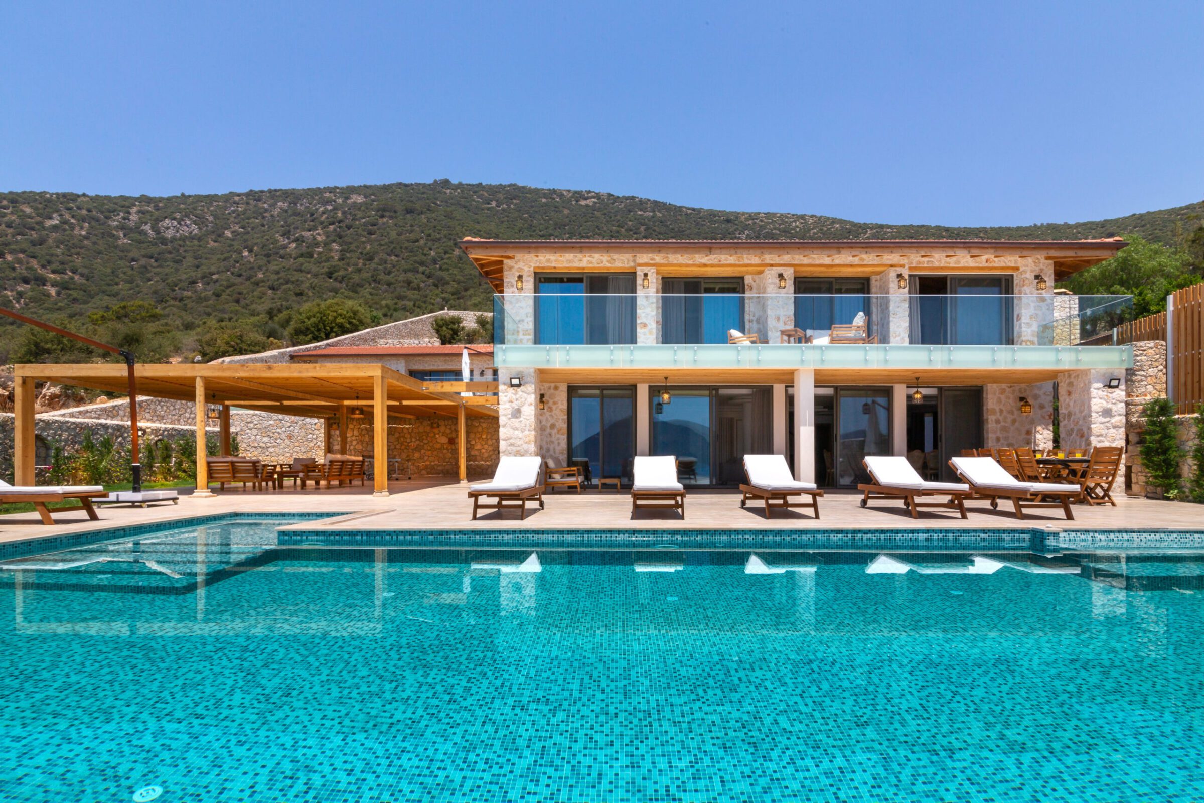 Front view of Villa Water's Edge 1, villas to rent in Kalkan, Turkey