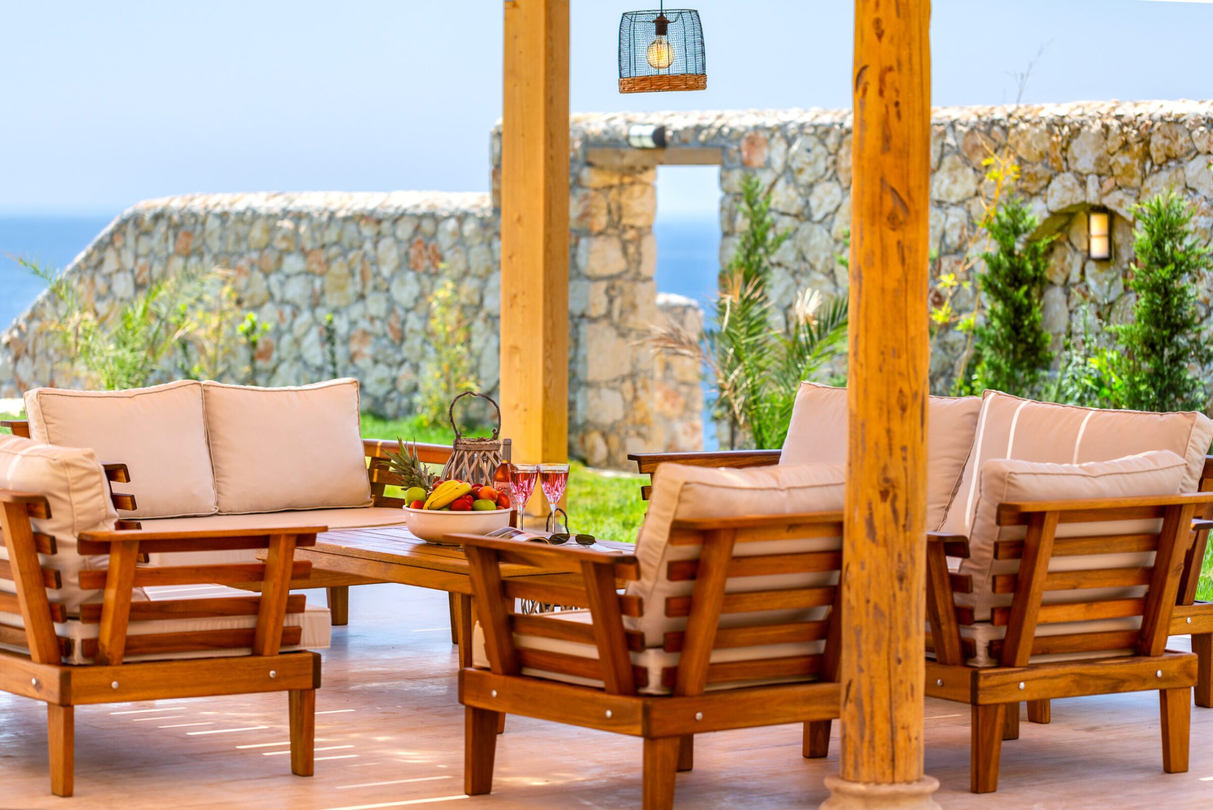Outdoor seating area in Water's Edge 1, villas to rent in Kalkan, Turkey