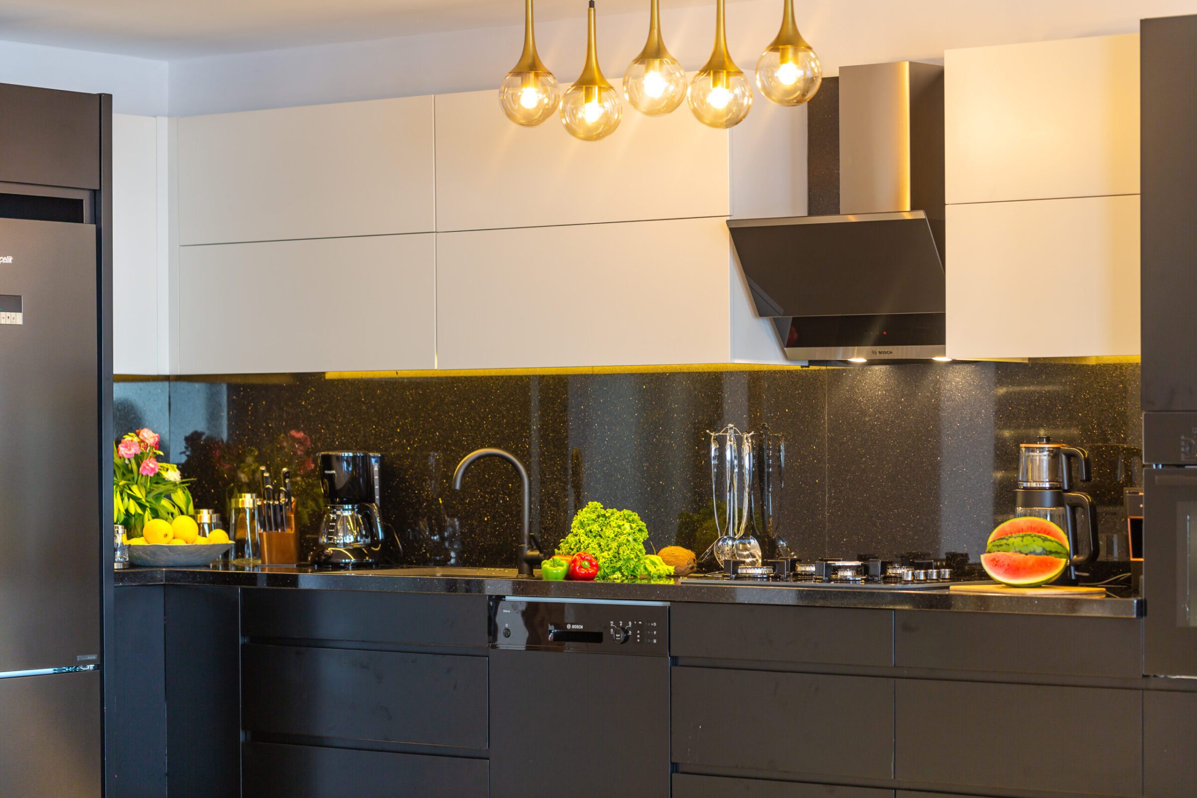 Fully-equipped kitchen in Villa Water Edge 1, villas to rent in Kalkan, Turkey