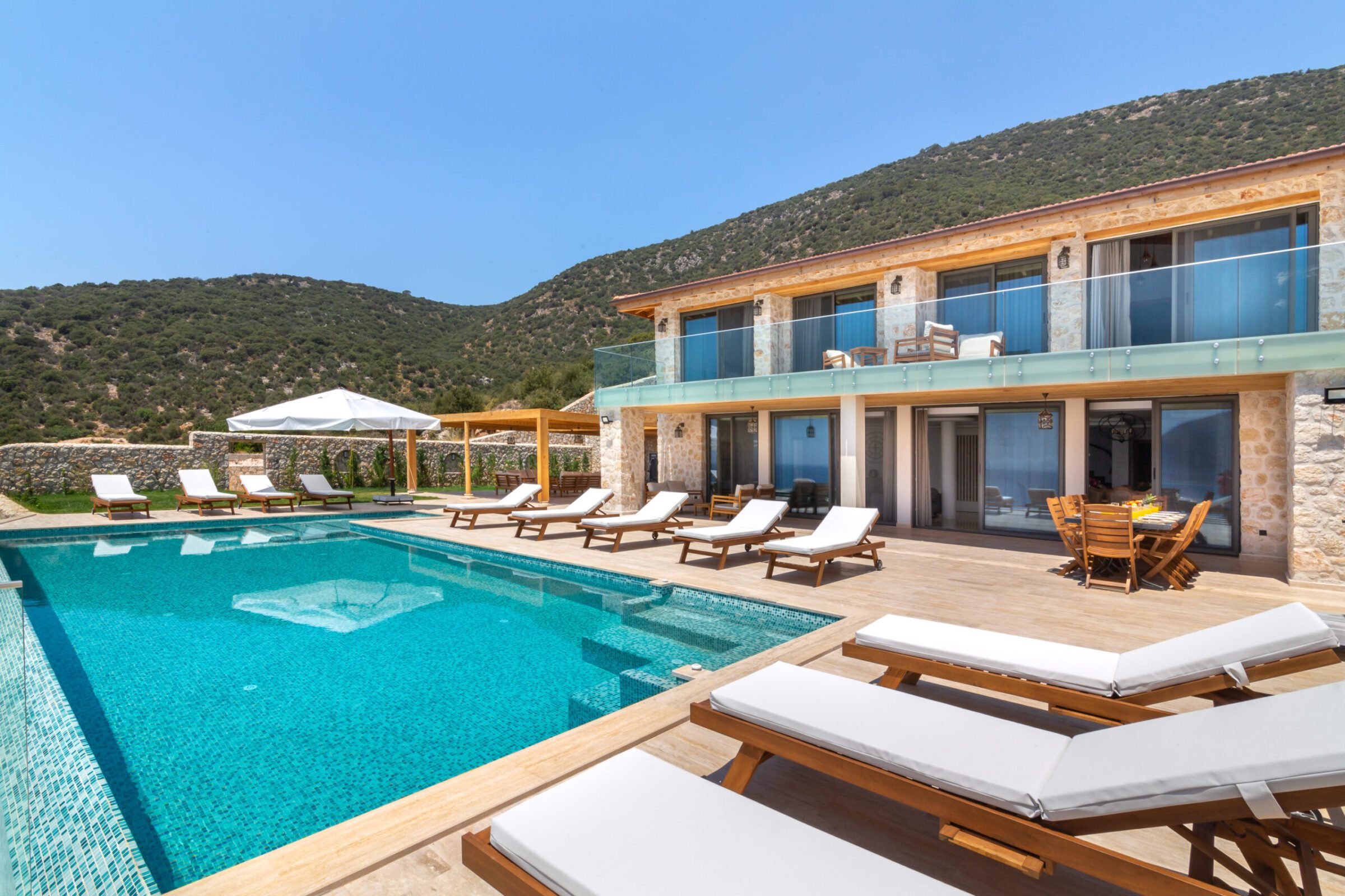 Front view of Villa Water Edge 1, villas to rent in Kalkan, Turkey