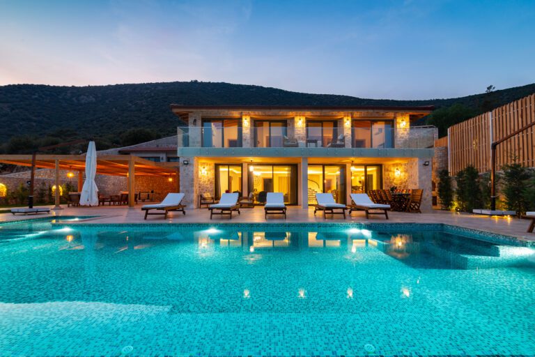 Front view of Villa Water Edge 1, villas to rent in Kalkan, Turkey