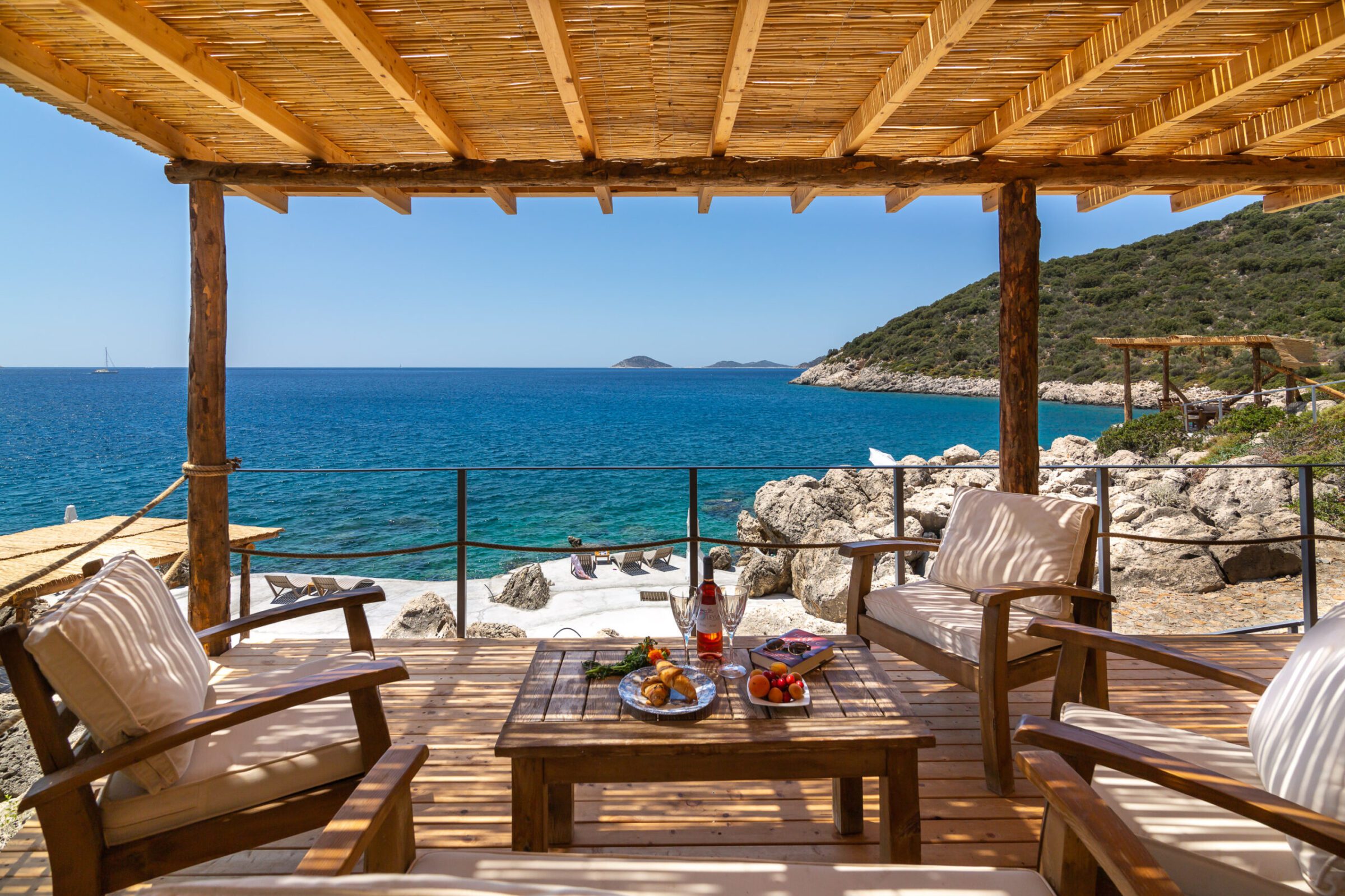 Outdoor seating area in Villa Water's Edge 5, villas to rent in Kalkan, Turkey