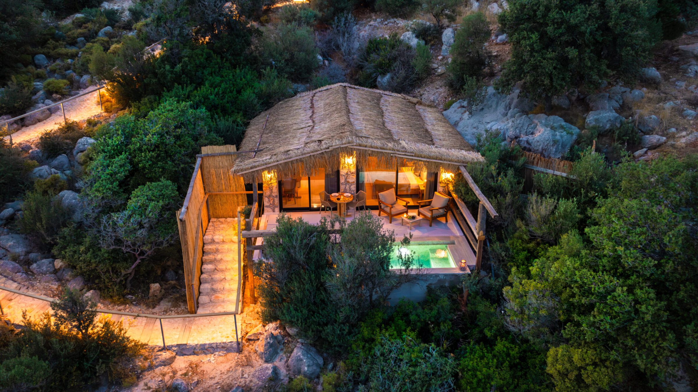 Birdseye view of Villa Water Edge 6, villas to rent in Kalkan, Turkey