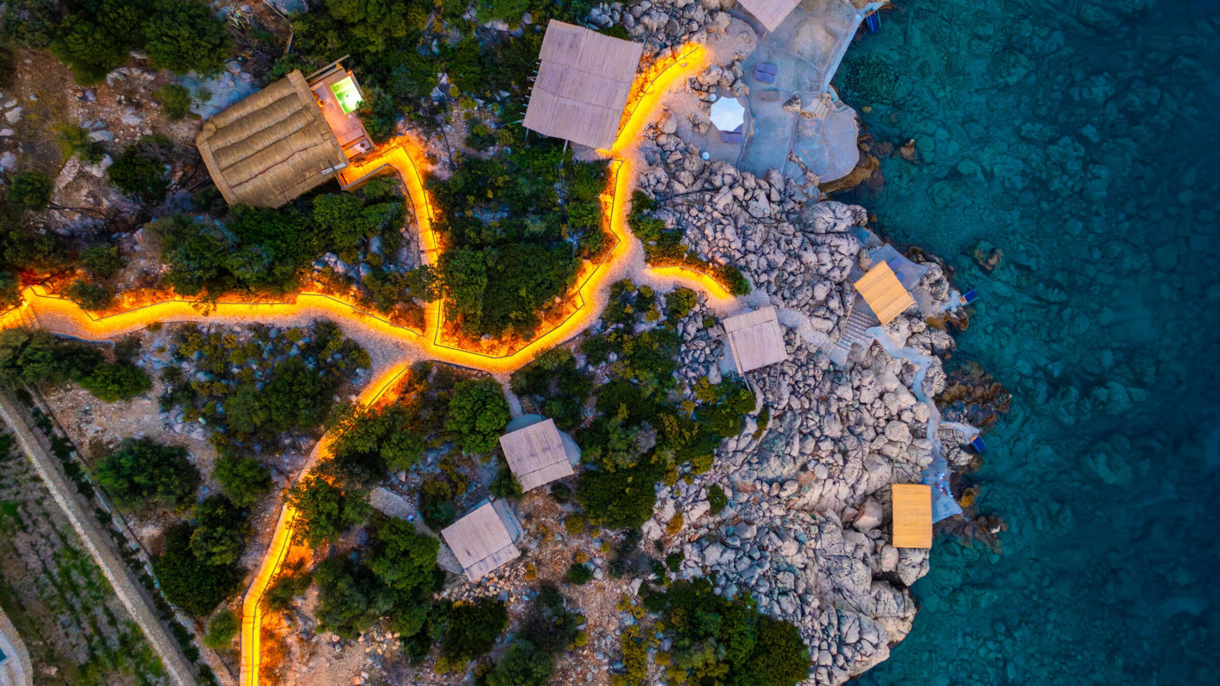 Birdseye view of Villa Water Edge 4, villas to rent in Kalkan, Turkey