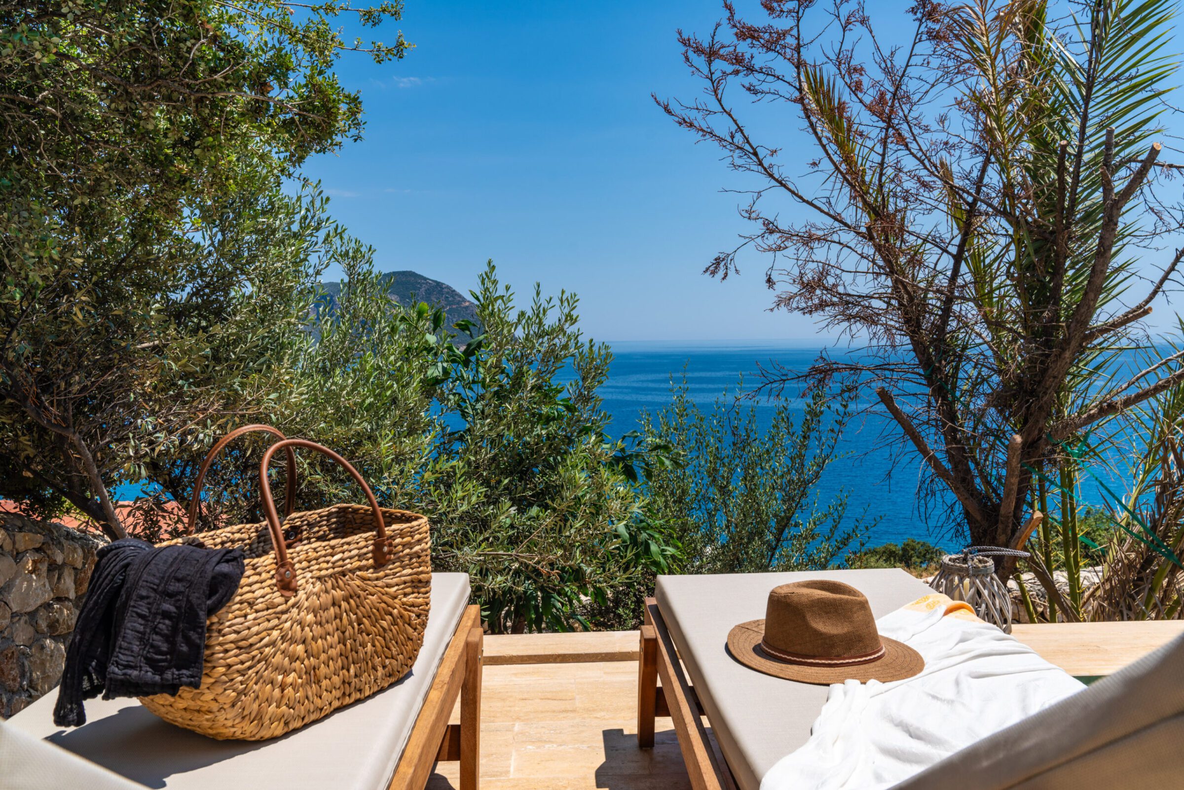 Sun loungers in Villa Water Edge 5, villas to rent in Kalkan, Turkey