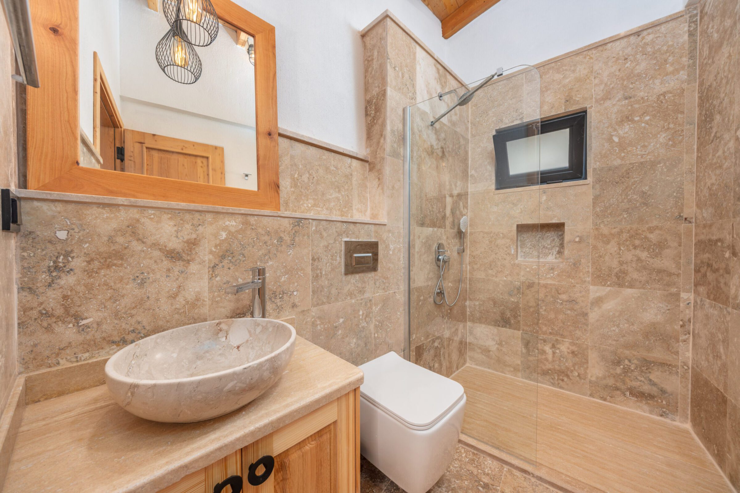 Bathroom in Villa Water Edge 5, villas to rent in Kalkan, Turkey