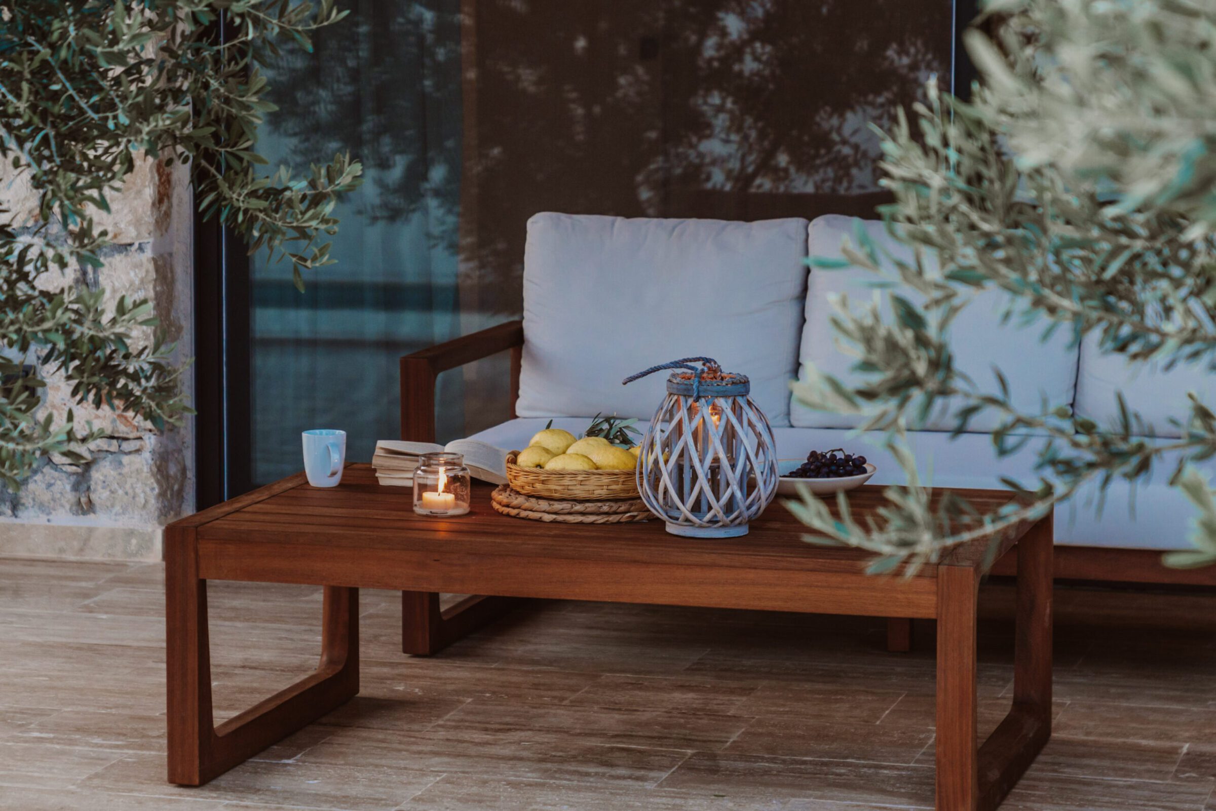 Outdoor seating area in Villa Water Edge 4, villas to rent in Kalkan, Turkey