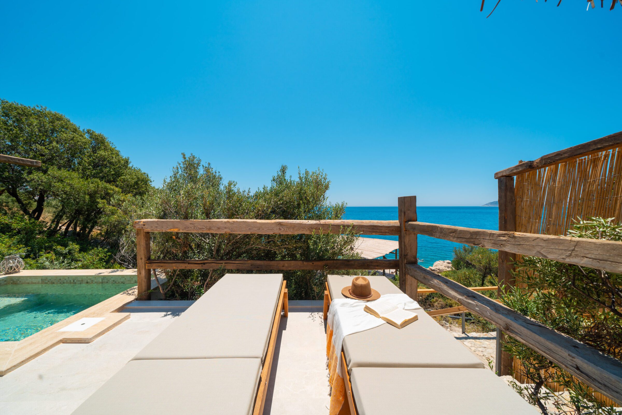 Sun loungers in Villa Water Edge 6, villas to rent in Kalkan, Turkey