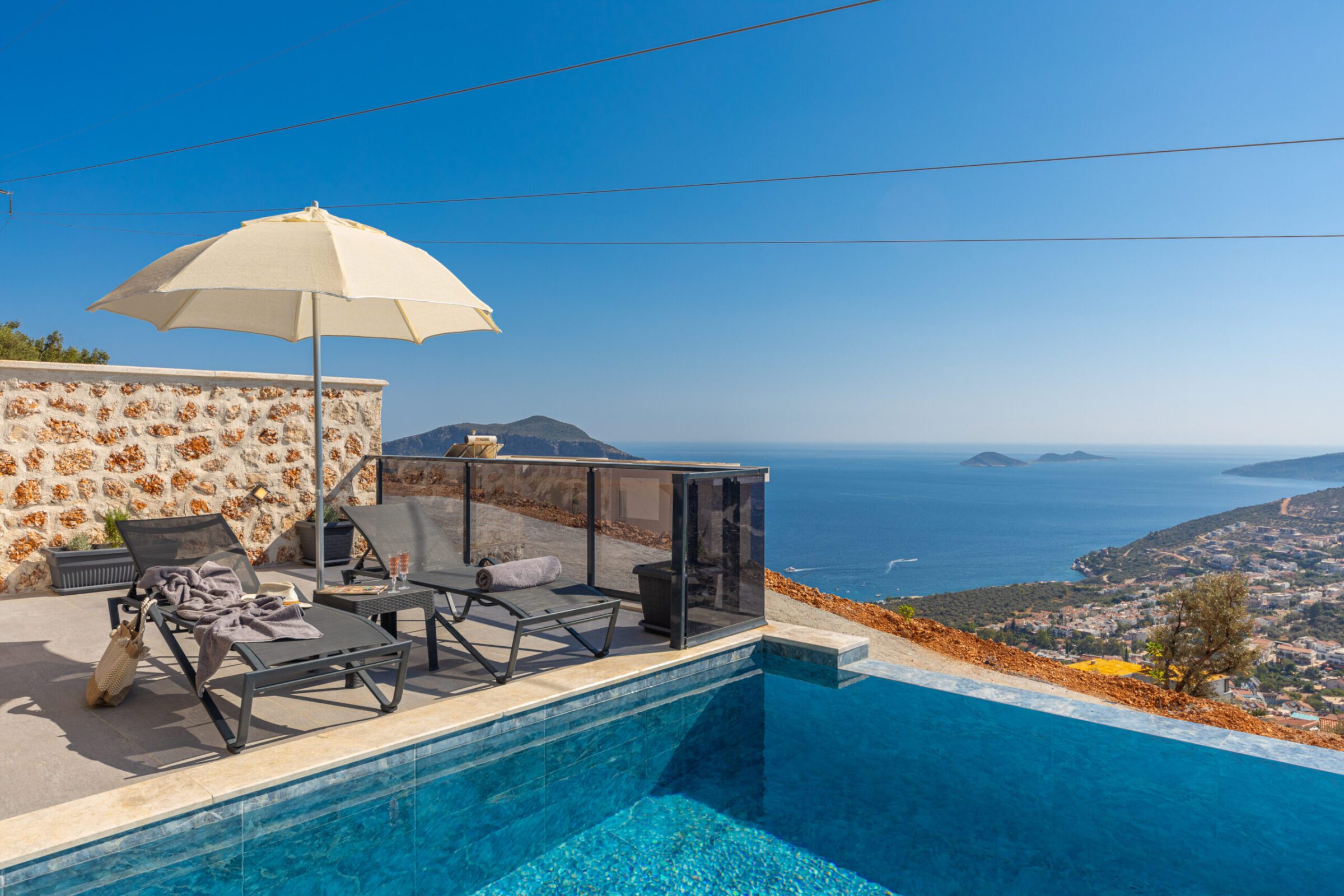 View from Villa Royal Falcon, villas to rent in Kalkan, Turkey