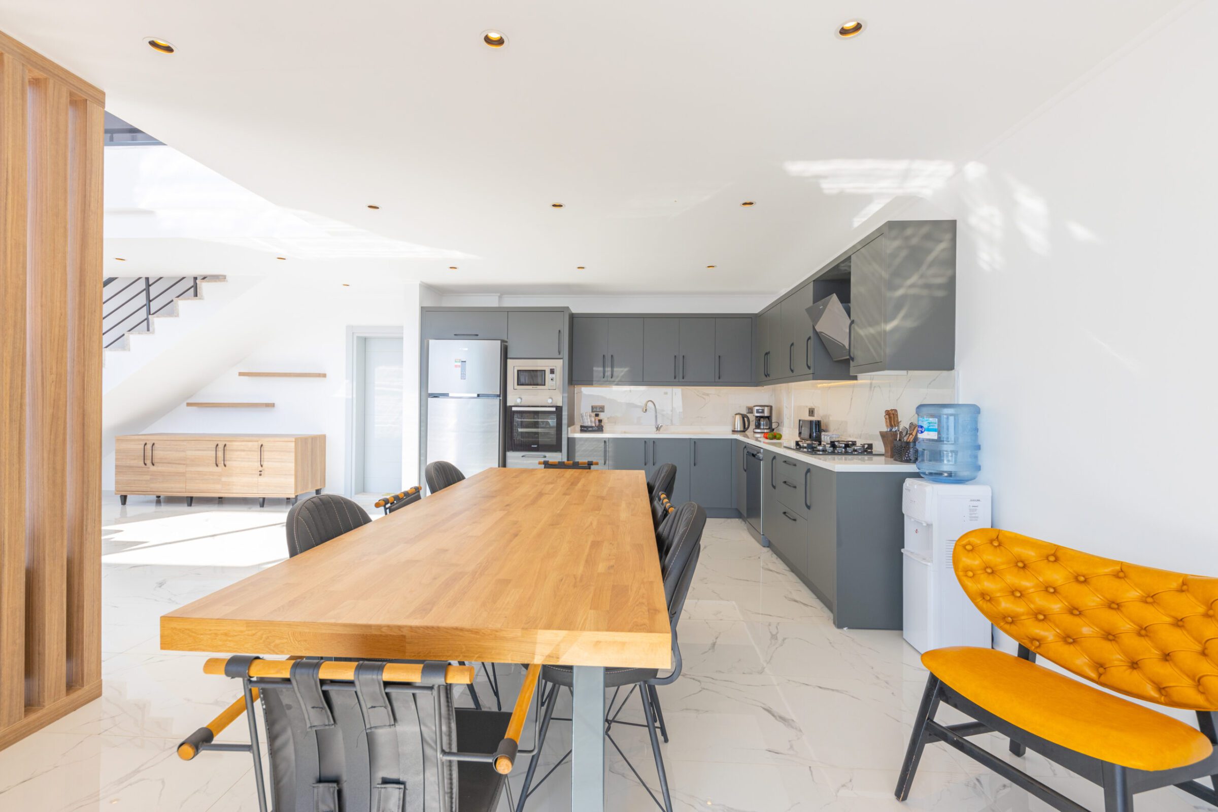 Spacious kitchen with dining table in Villa Royal Falcon, villas to rent in Kalkan, Turkey